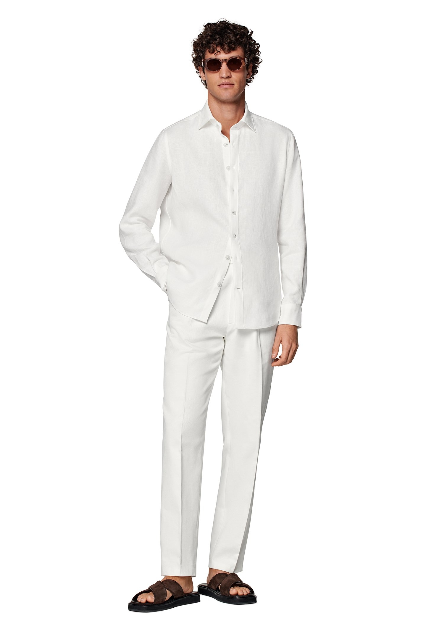 PURE LINEN WHITE OVERSHIRT WHITE 2