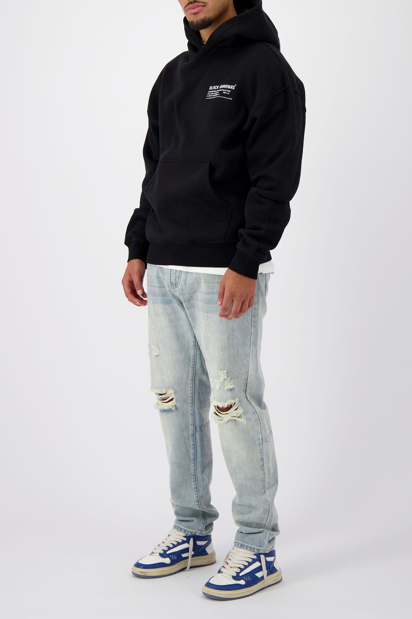 DECONSTRUCTION HOODIE BLACK 3