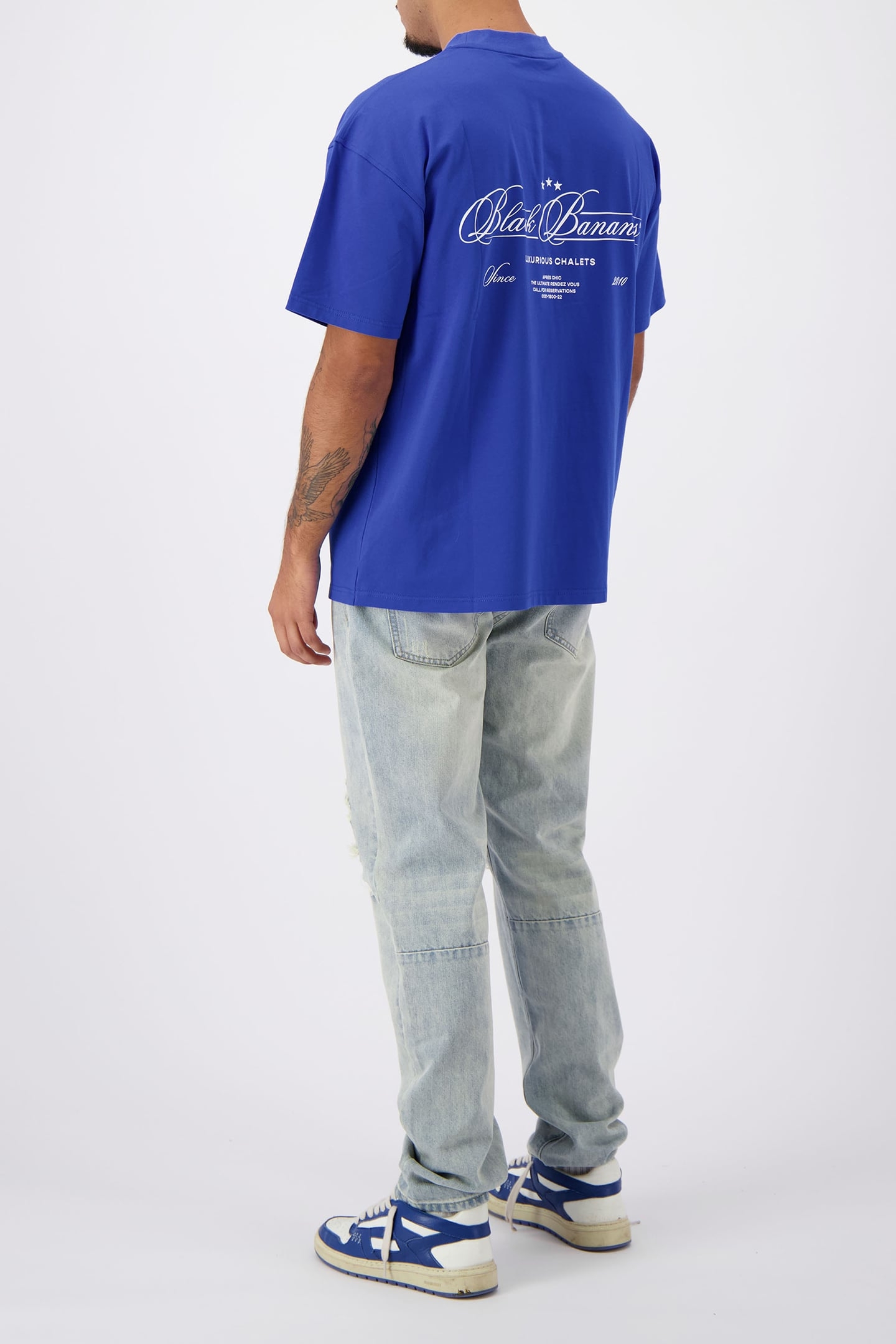 CALLIGRAPHY T-SHIRT COBALT BLUE 4