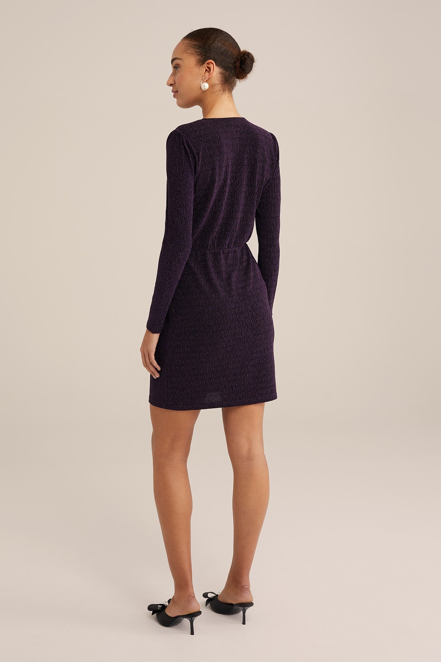 DRESS MID LENGTH DARK PURPLE 2