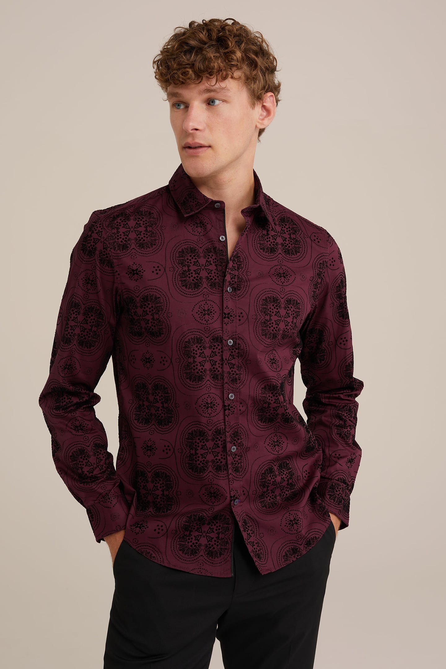 SHIRT BURGUNDY RED 1