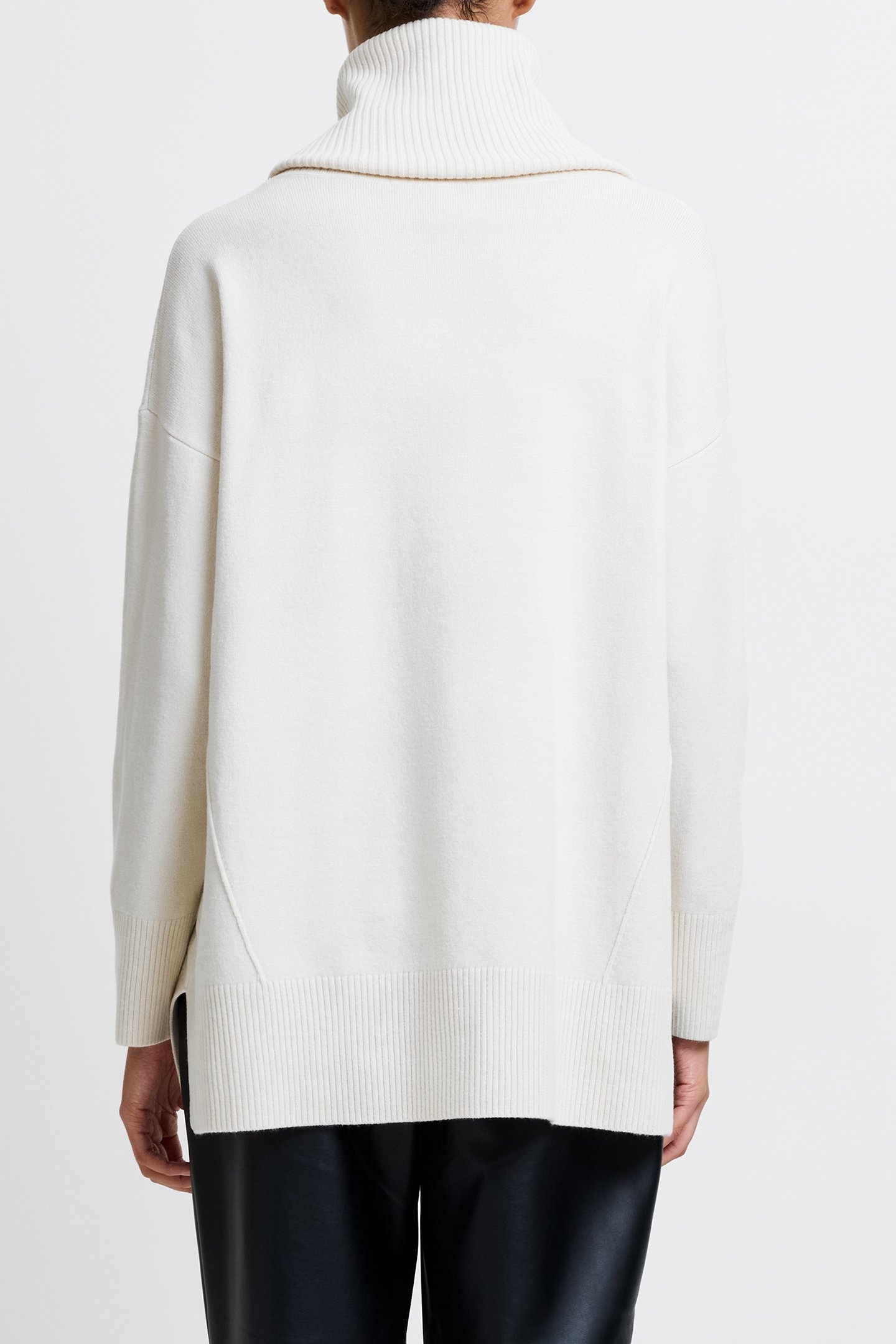 BABYSOFT RIBBED COWL NECK JUMPER CLASSIC CREAM 2