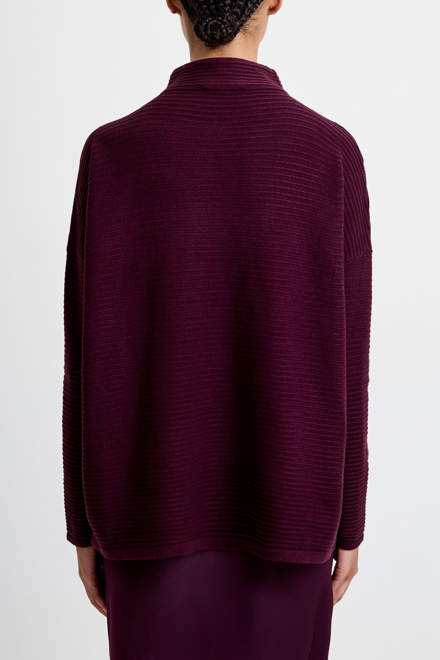 BABYSOFT LENA L/S HIGH NK JMPR BURGUNDY RED 2