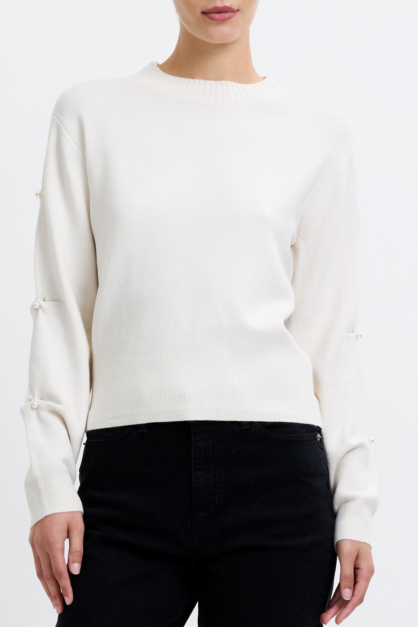 BABYSOFT PEARL SLV CREW CLASSIC CREAM 1