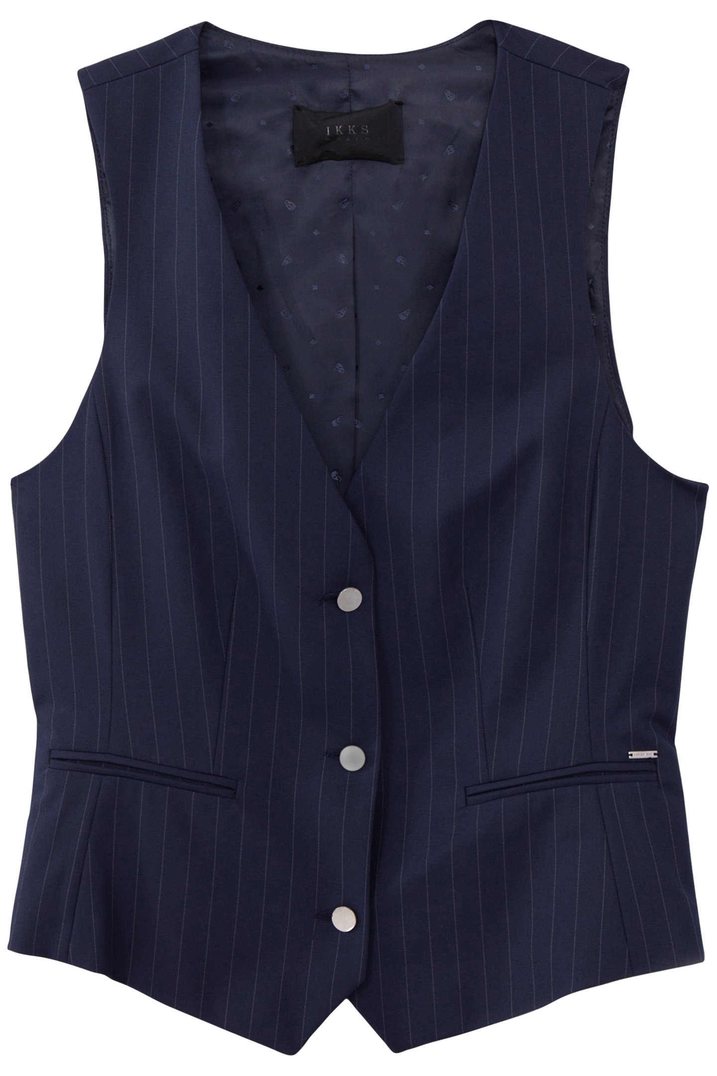 NAVY TENNIS STRIPE SUIT VEST NAVY 3