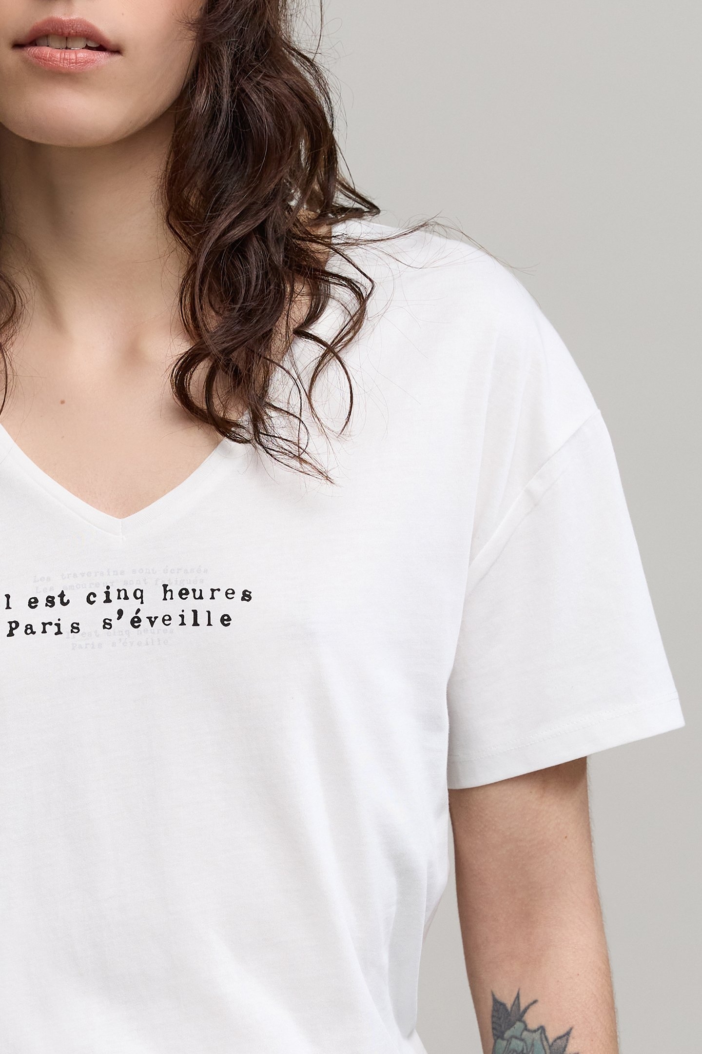 WHITE ORGANIC COTTON TEE-SHIRT OFF-WHITE 5