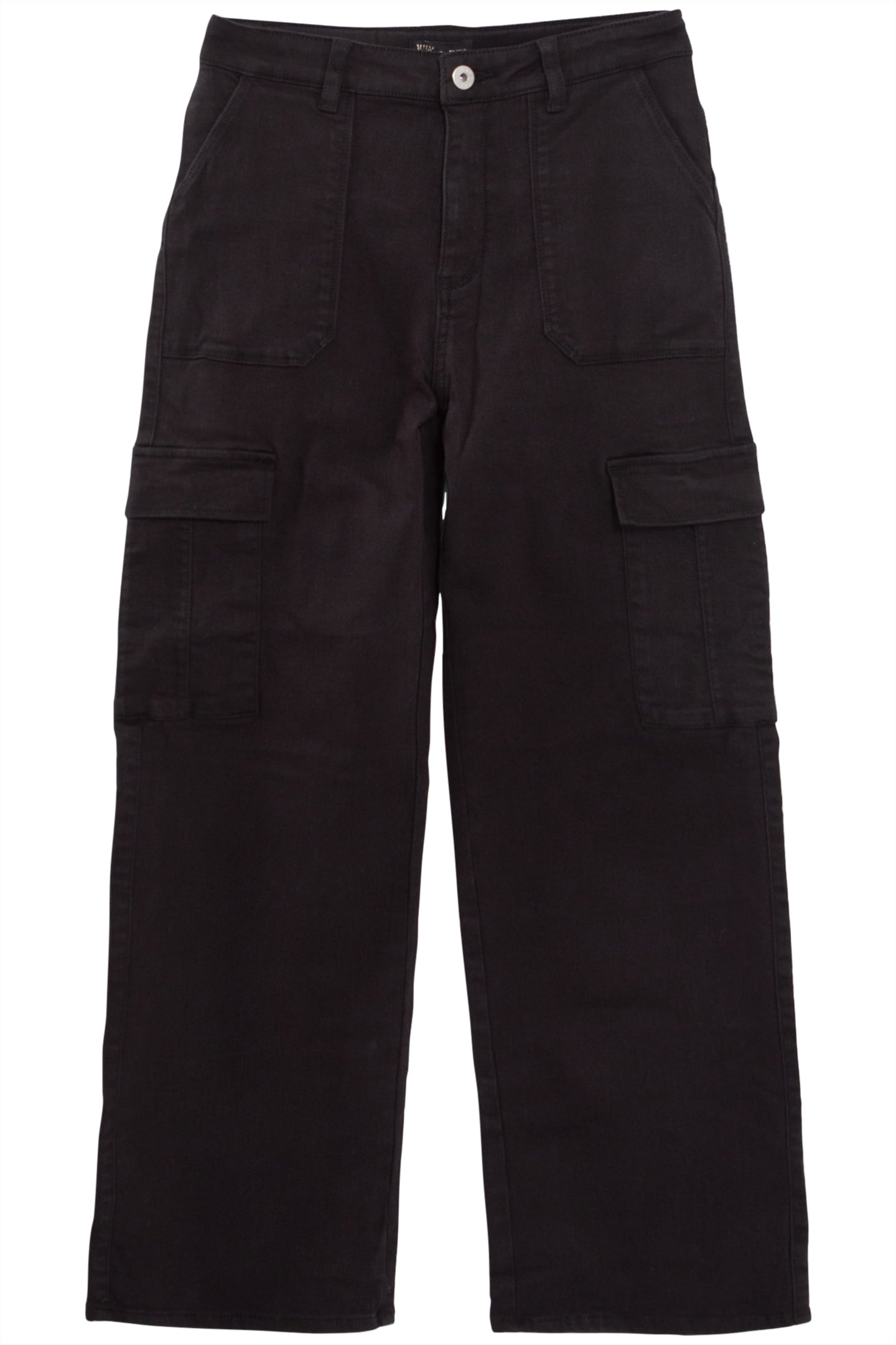 GIRLS’ BLACK DENIM CARGO TROUSERS 2