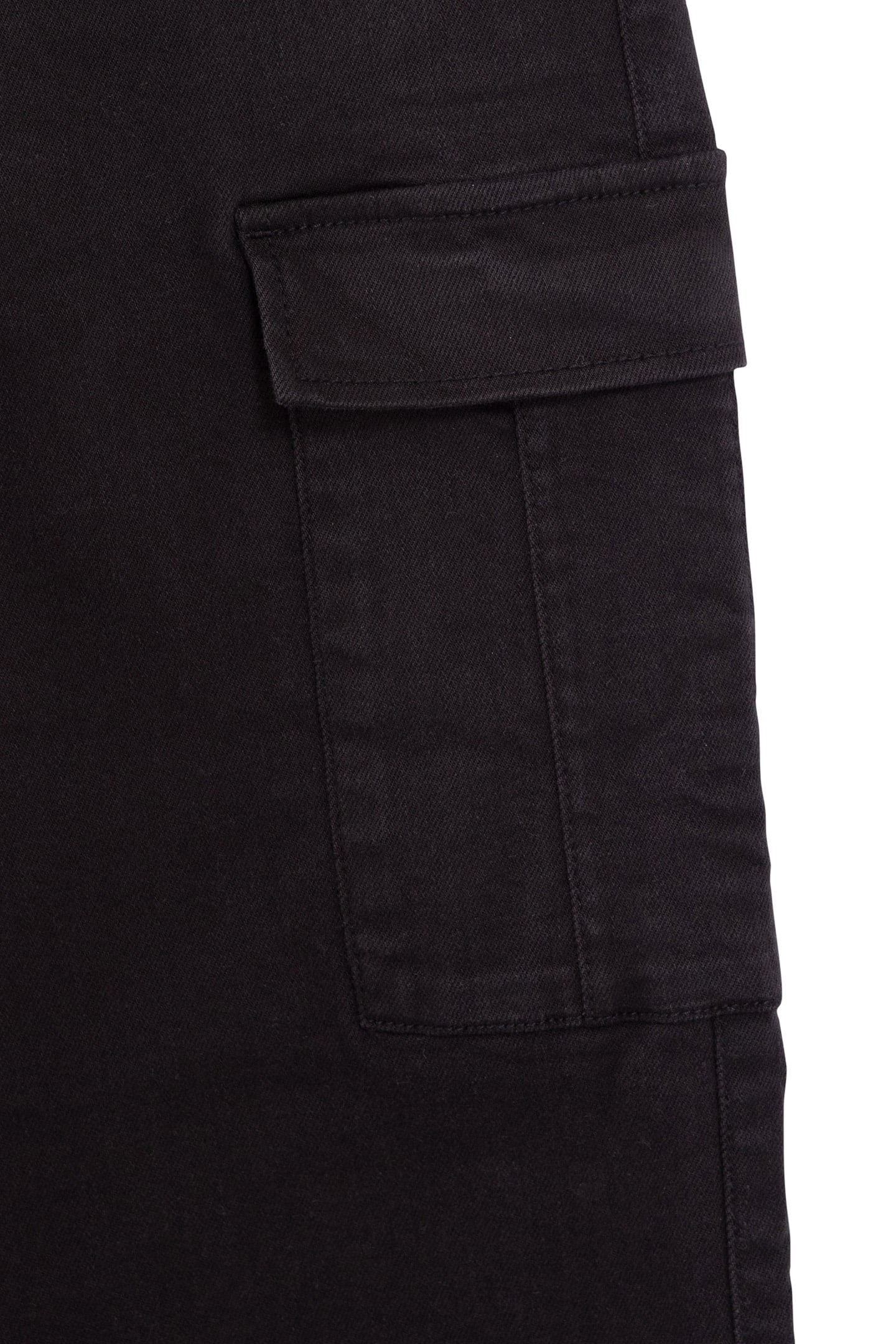 GIRLS’ BLACK DENIM CARGO TROUSERS 5