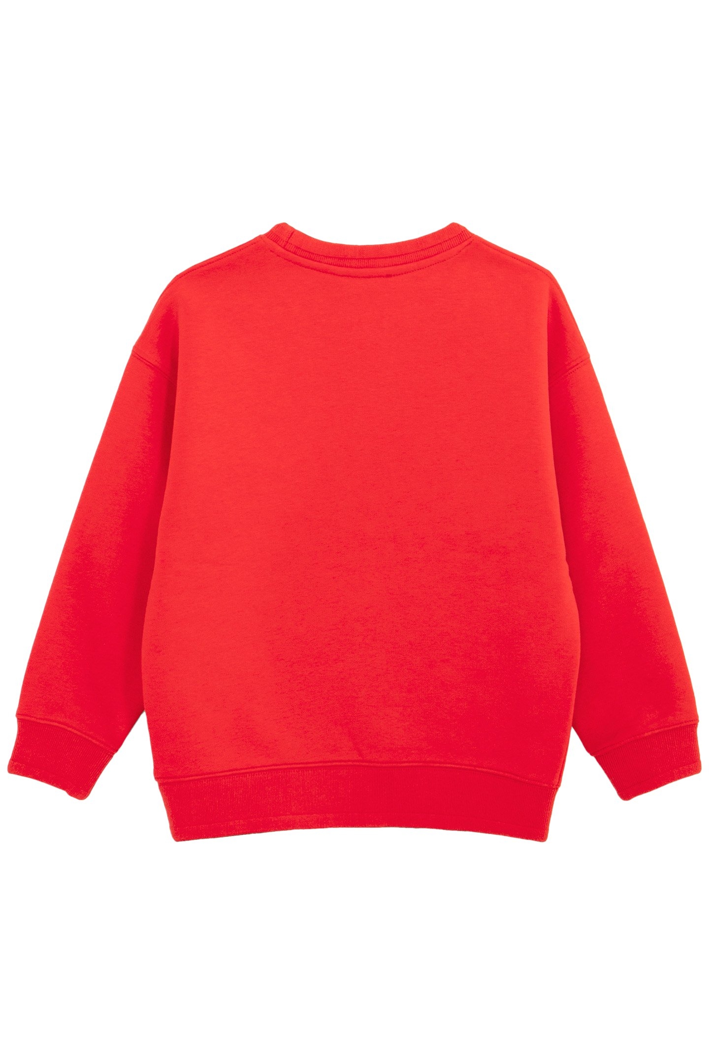 BOY'S RED FLEECE SWEATSHIRT WITH EMBROIDERED MESSAGE 2