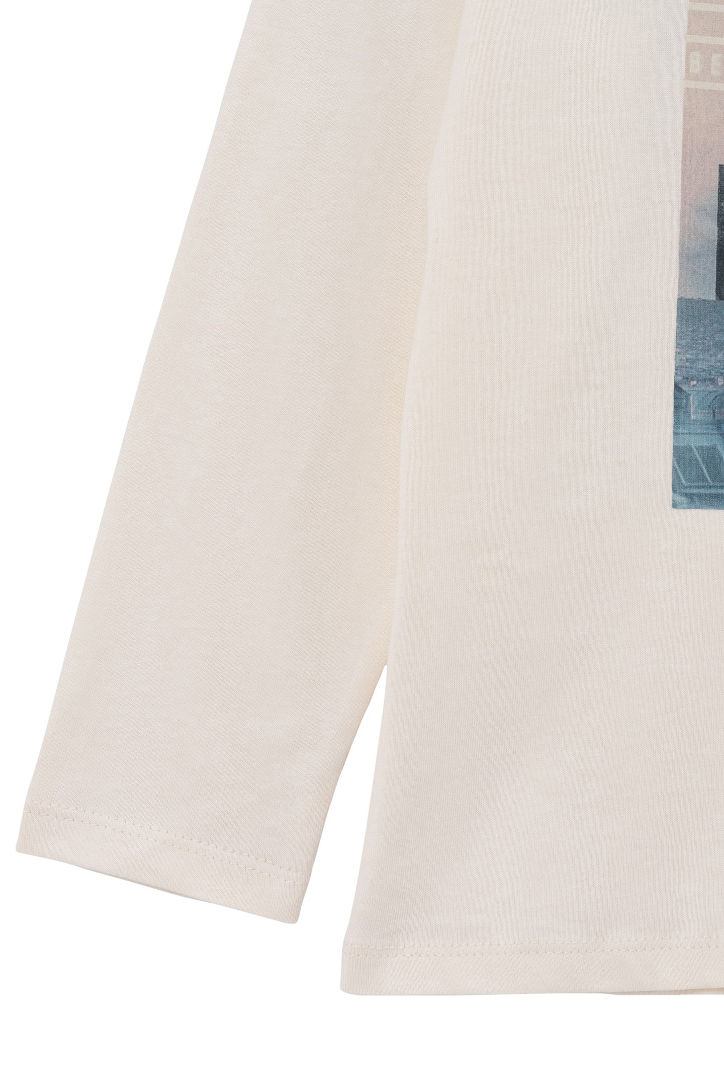 BOYS' T-SHIRT ECRU ORGANIC COTTON PARIS ROOFS EMBOSSING BOY 3