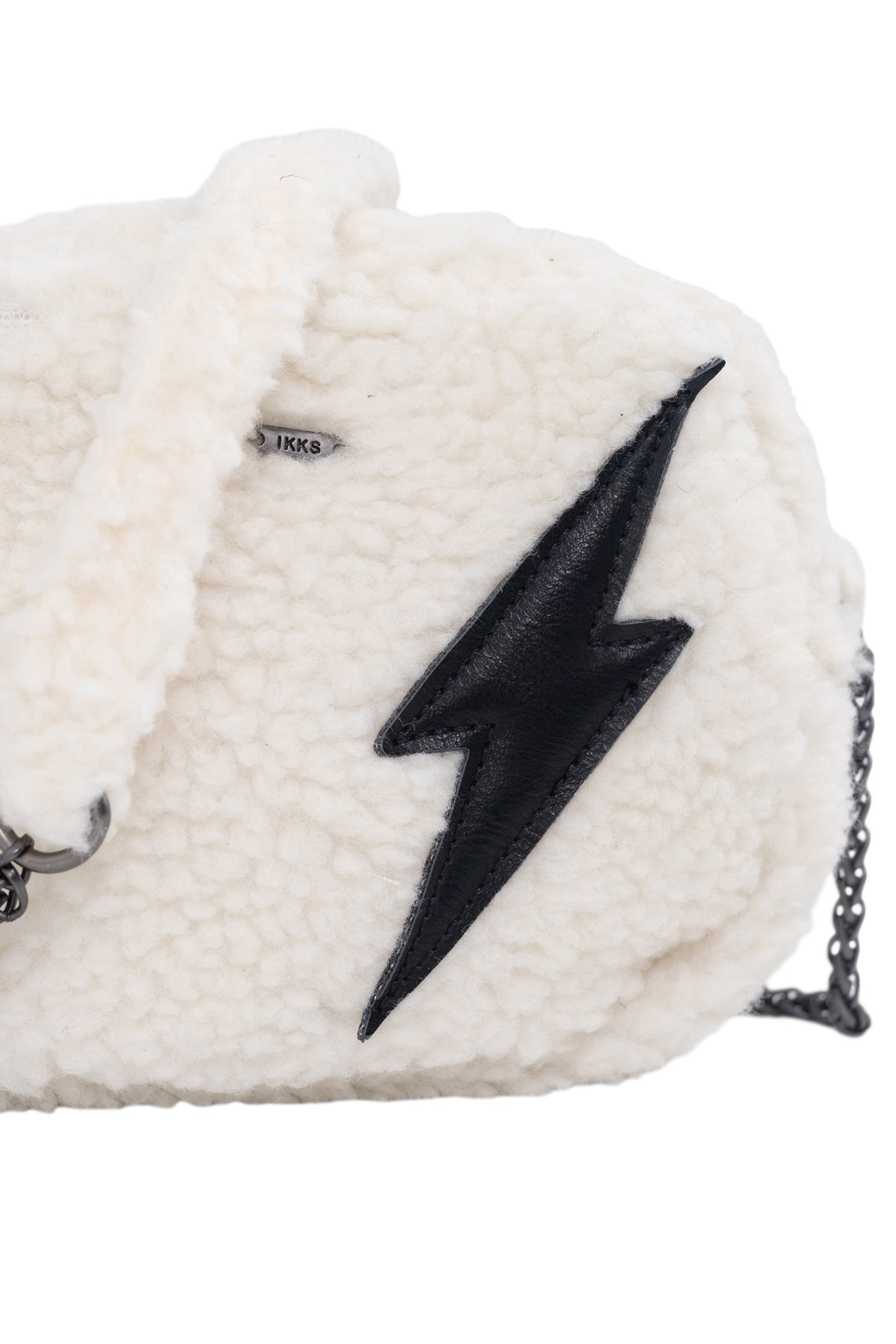GIRL’S ECRU SHERPA RECYCLED BAG WITH LIGHTNING BADGE 5