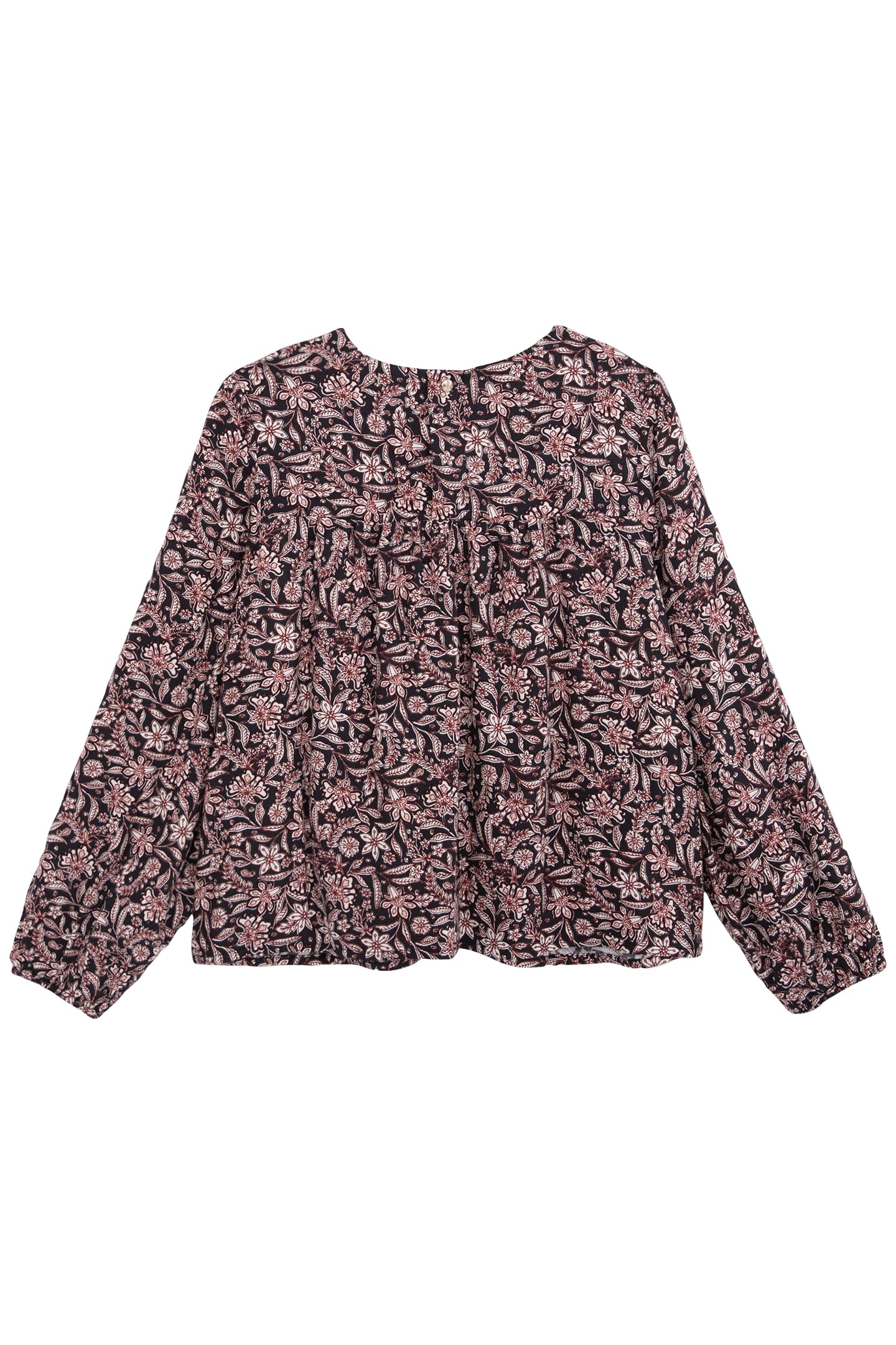 GIRL'S BLACK FLORAL PRINT BLOUSE 2