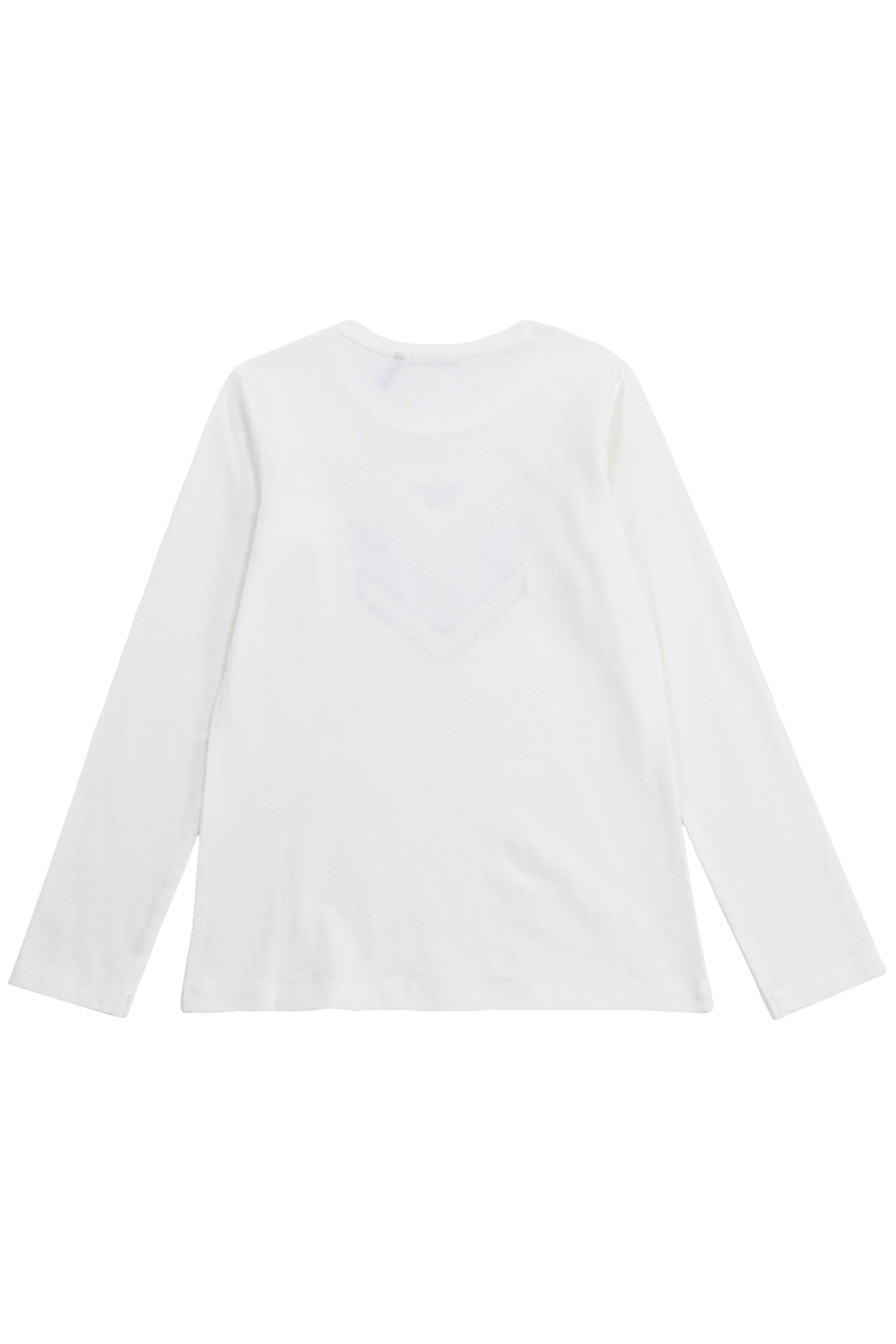 GIRLS' MULTI-MATERIAL ECRU CHEVRON PRINT T-SHIRT 2