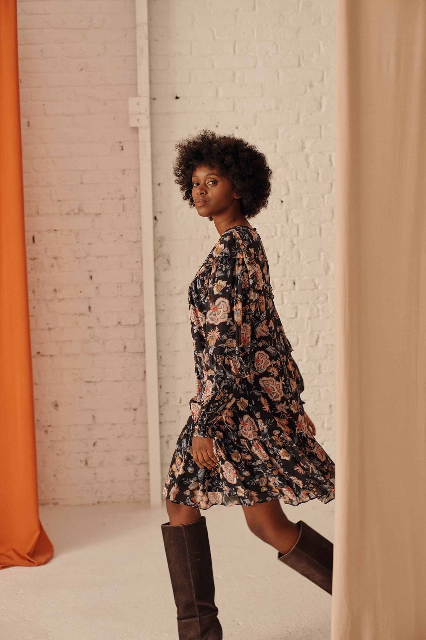 DRESS OTTELA CHARCOAL TPICAL LOON 3