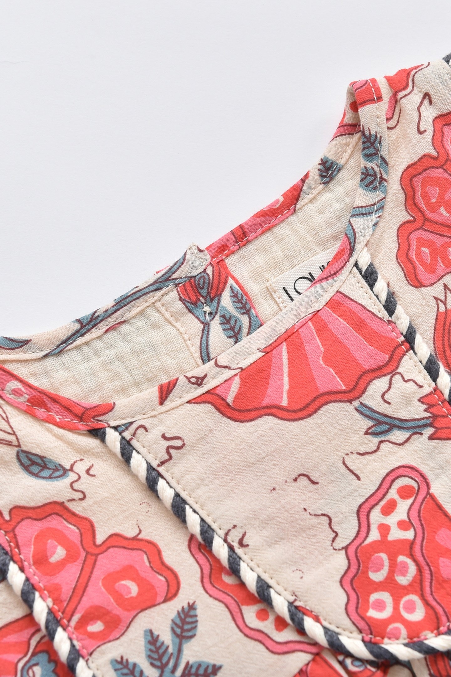 DRESS ROULOTTA CREAM ENDLESSFLOWERS 4