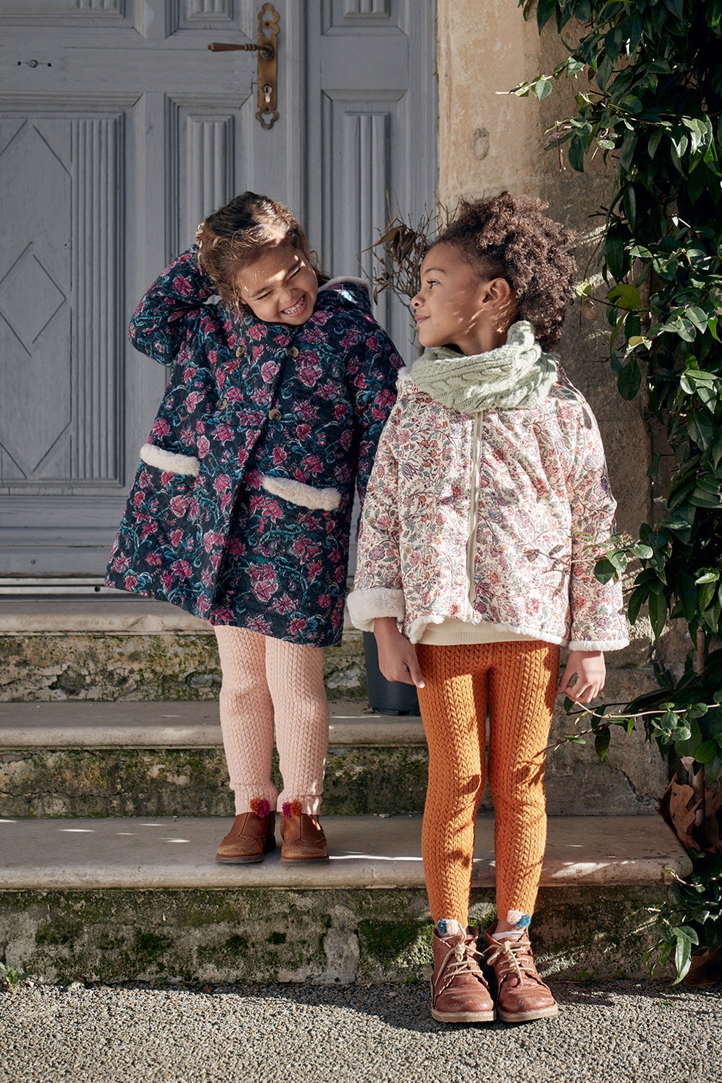 REVERSIBLE COAT FELVET CREAM SAVAGE GARDEN 5