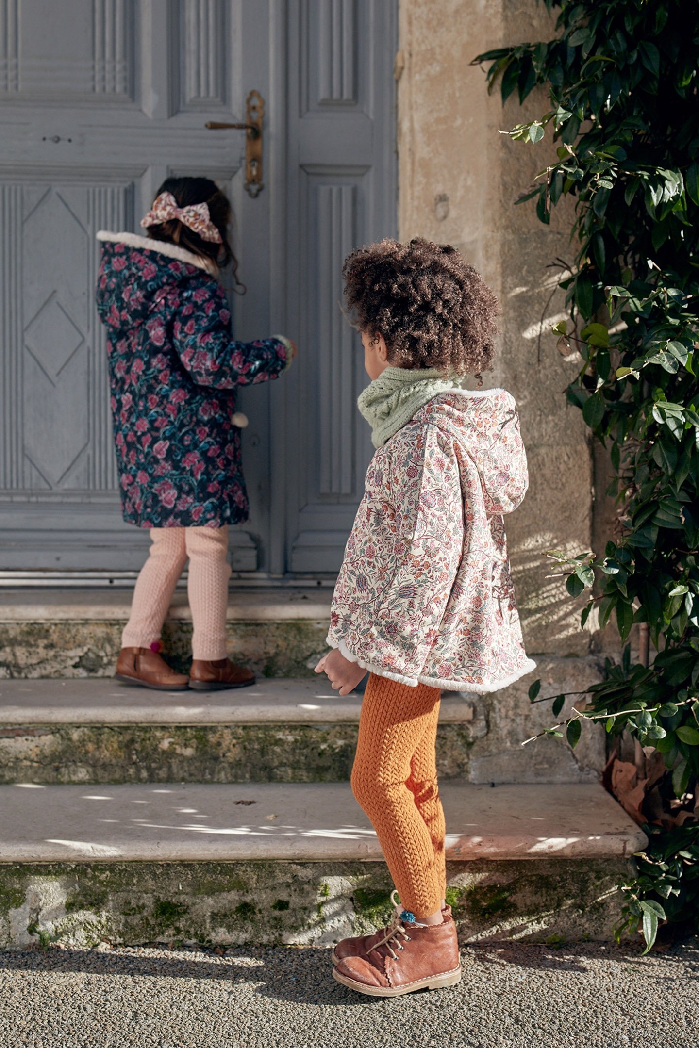 REVERSIBLE COAT FELVET CREAM SAVAGE GARDEN 6