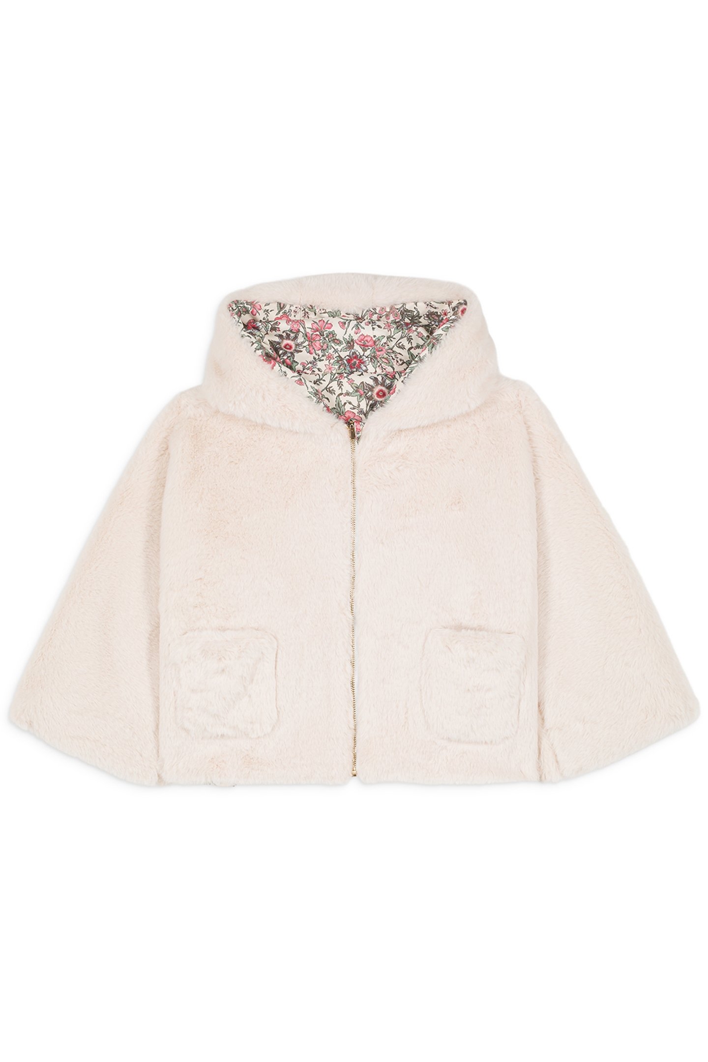 REVERSIBLE COAT FELVET IVORY ENCH FIELDS 4