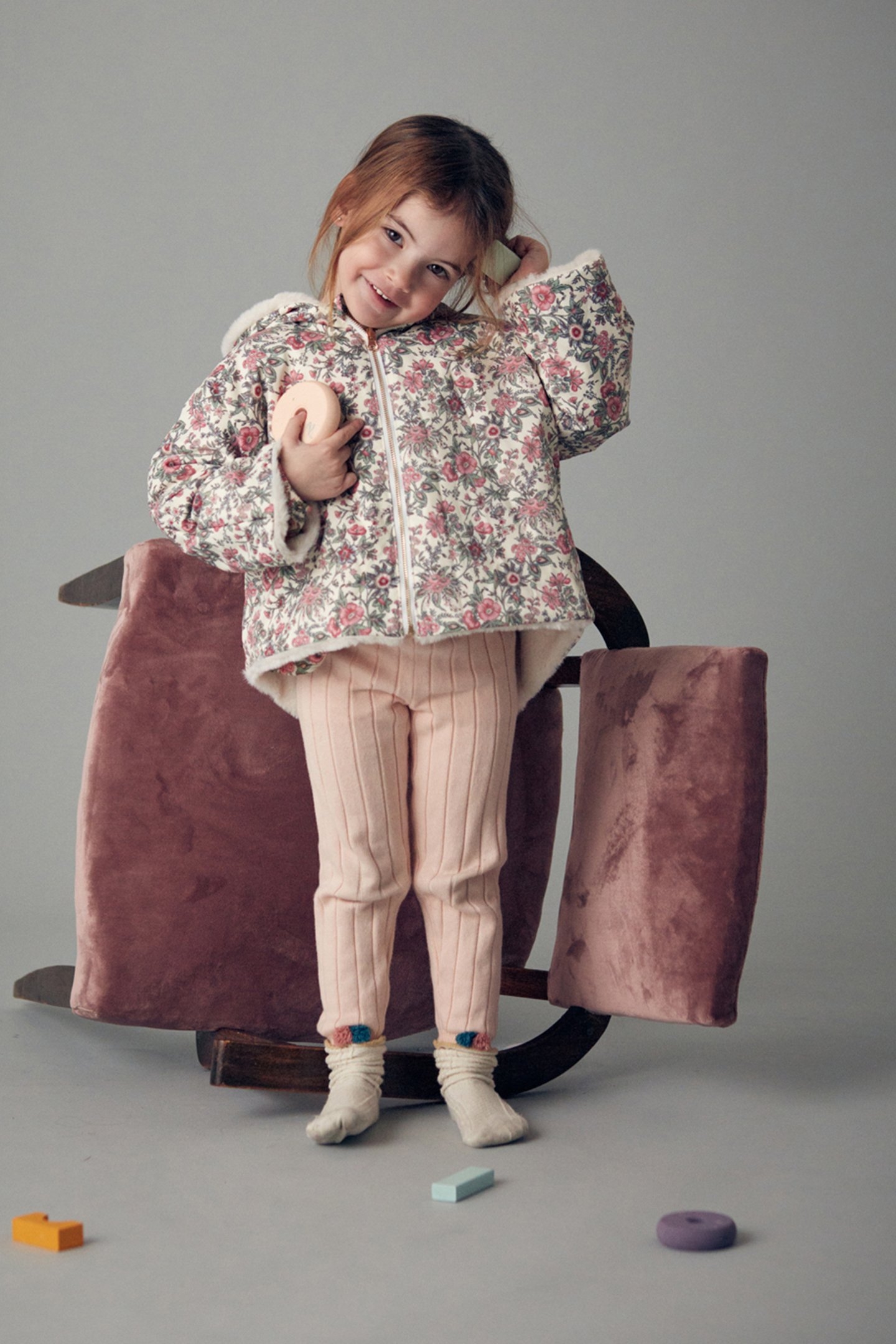 REVERSIBLE COAT FELVET IVORY ENCH FIELDS 1