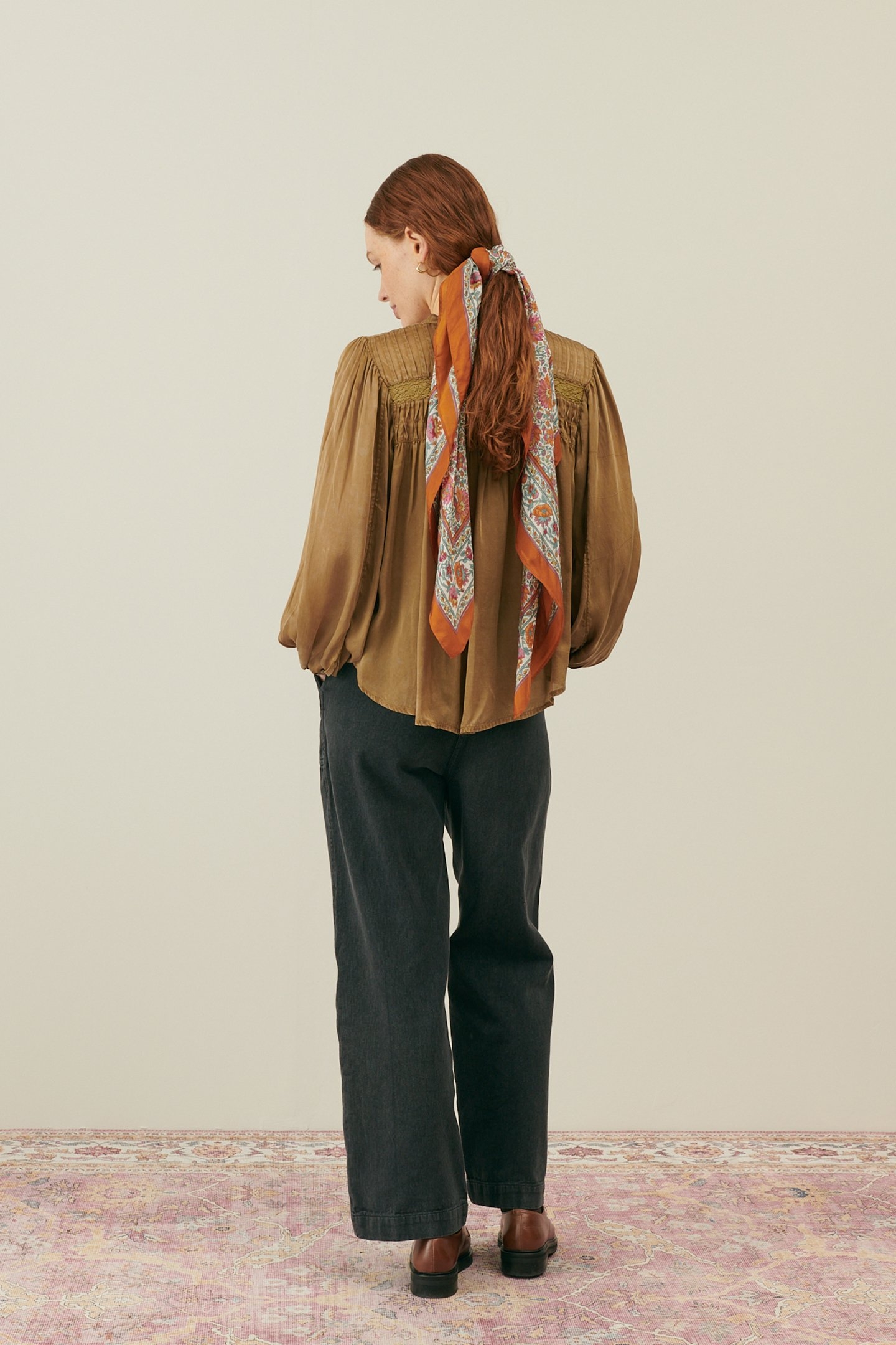 WOVEN SCARF ROMY IVORY WINTER GARDEN 4