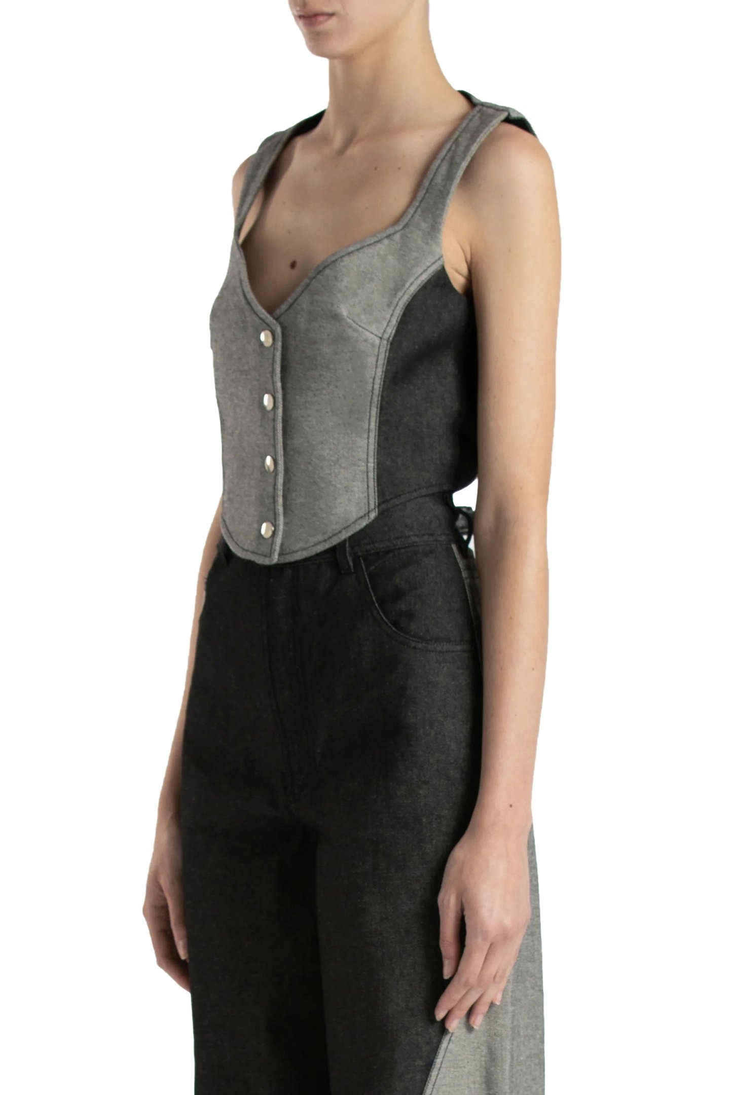 DENIM CORSET BLACK/ GREY DENIM 3