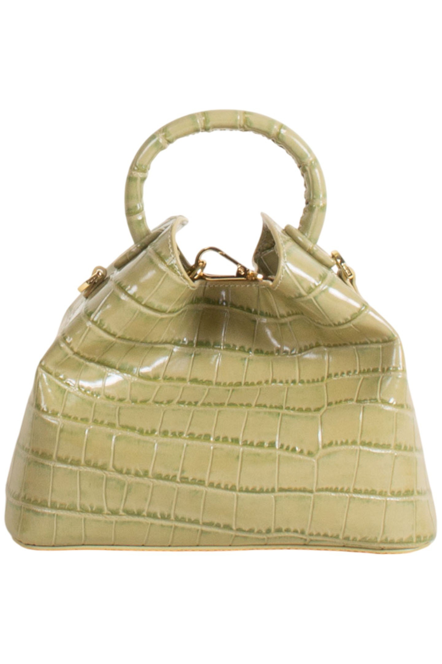 BAOZI LEATHER CROCO OLIVE 1