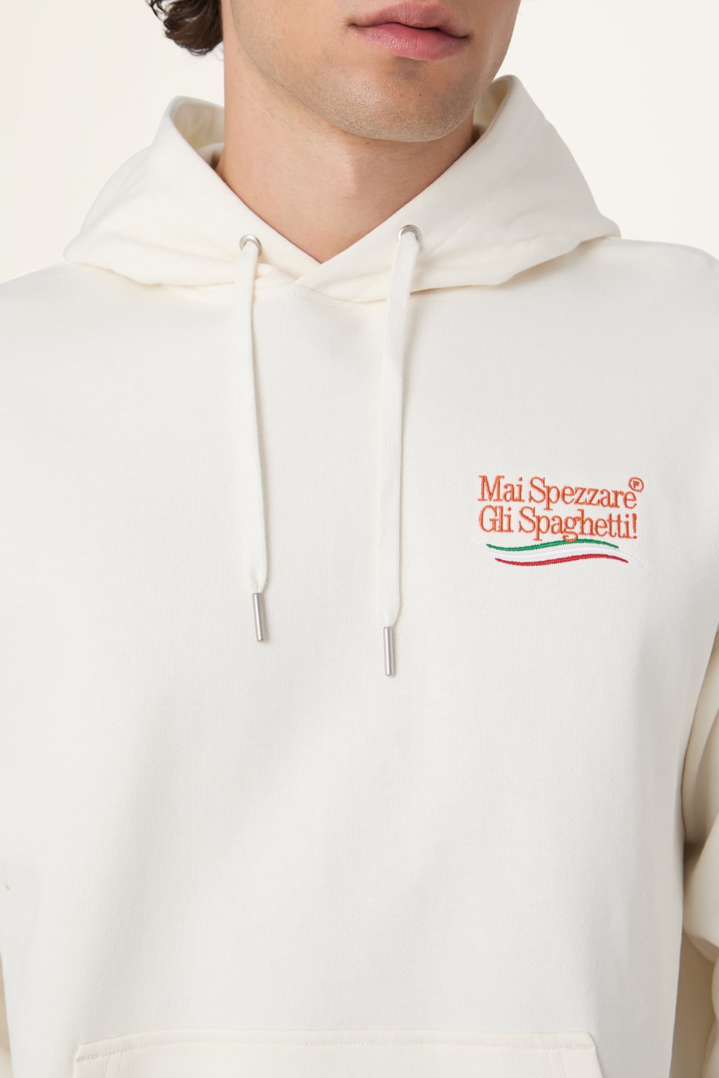 NAVIGLI PASTA RELAXED GRAPHIC HOODIE EGRET 6