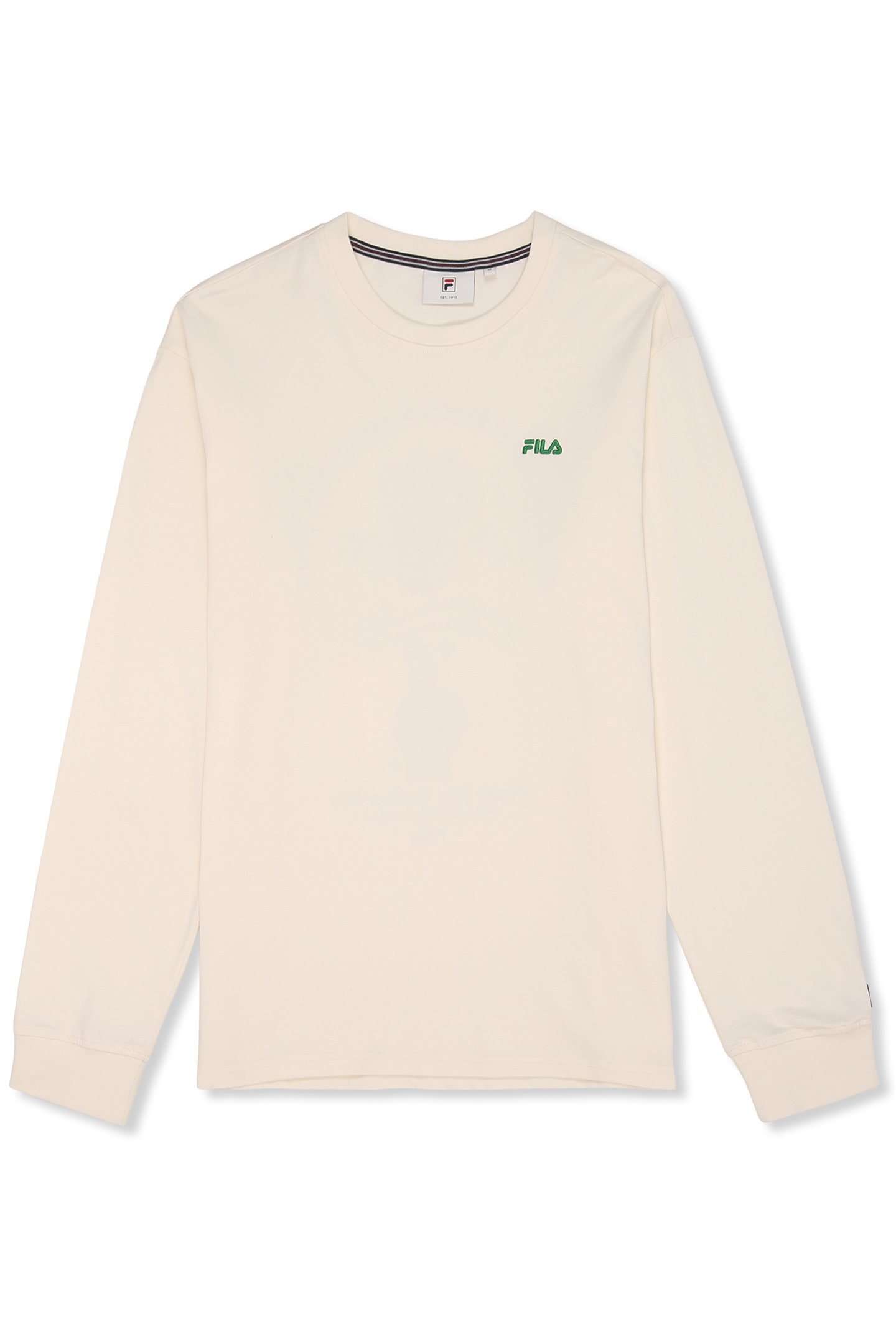 NAVIGLI PIZZA RELAXED GRAPHIC LONG SLEEVE T-SHIRT EGRET 4