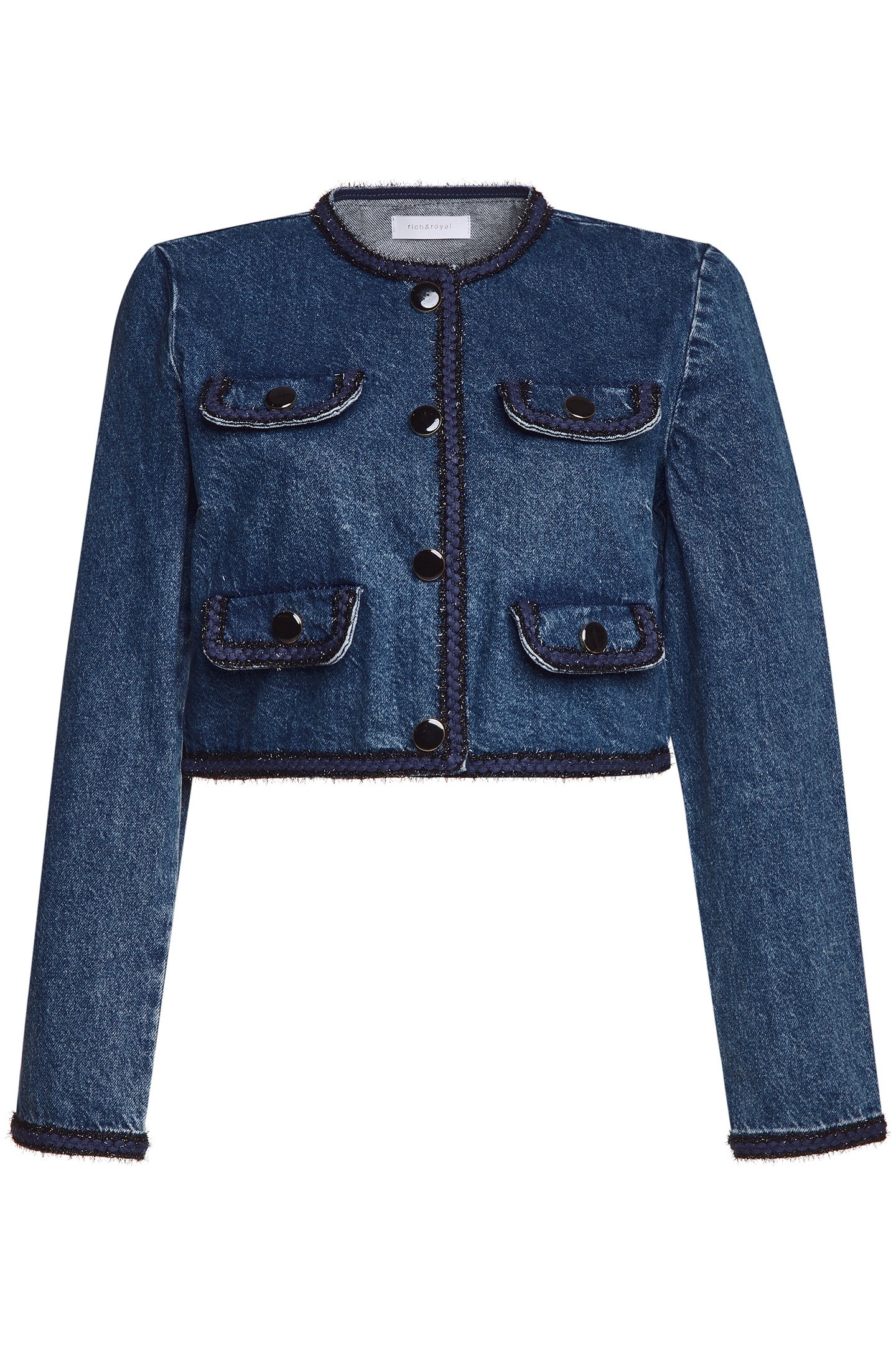 BOXY DENIM JACKET WITH TAPES DENIM BLUE 3