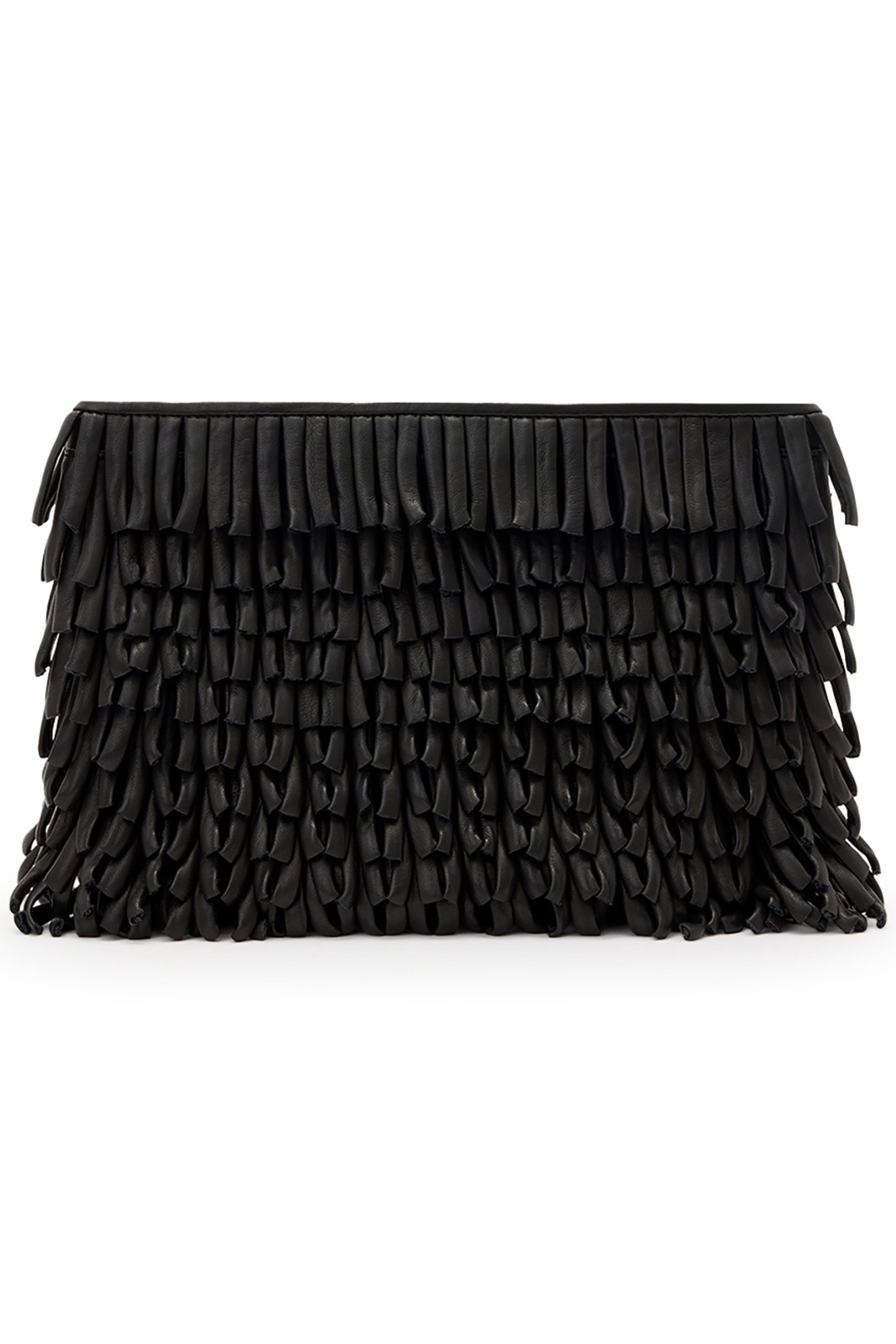 BETTINA FRNGE CLUTCH BLACK 2