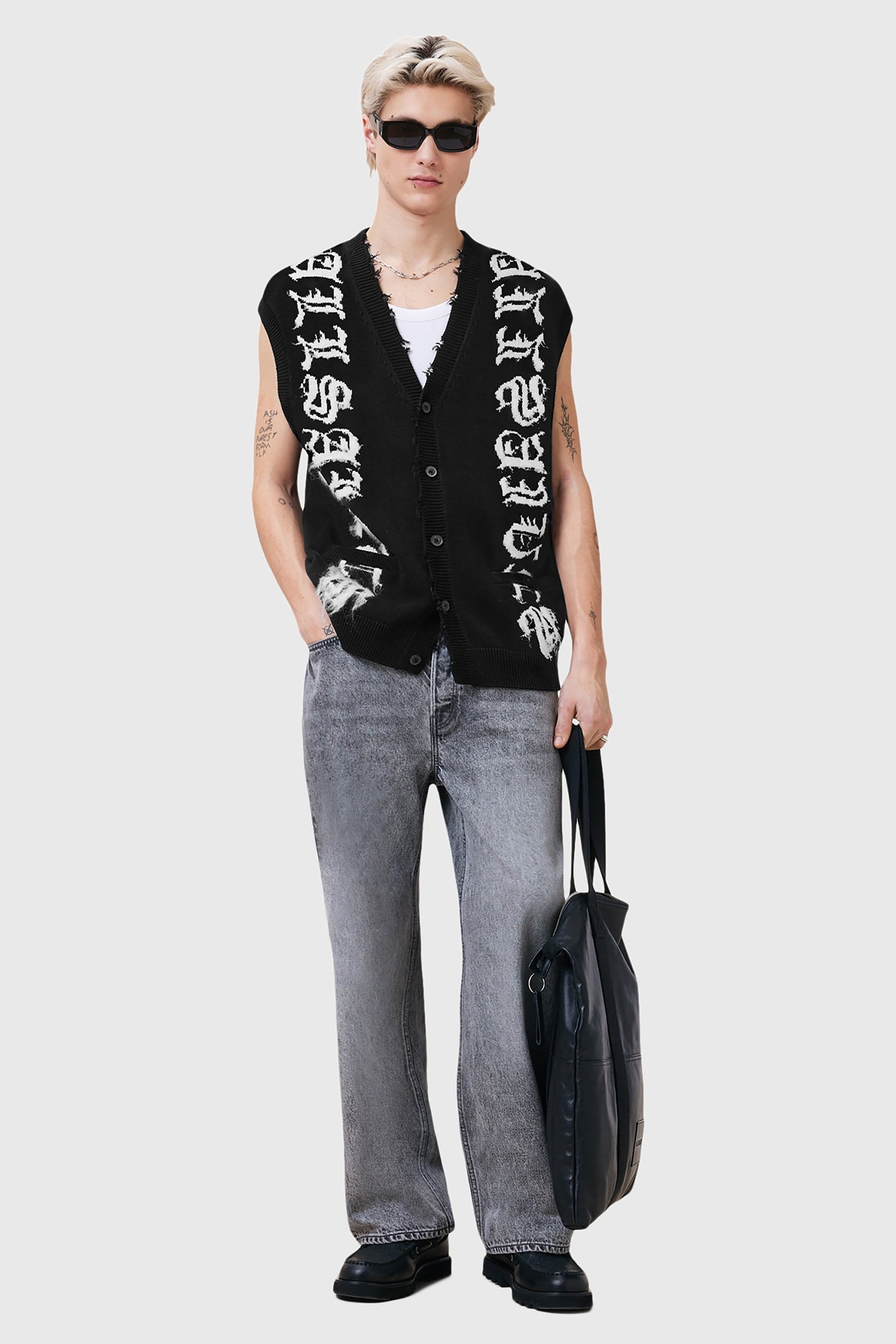 SCRIPTURE TANK BLACK/ECRU WHITE 3