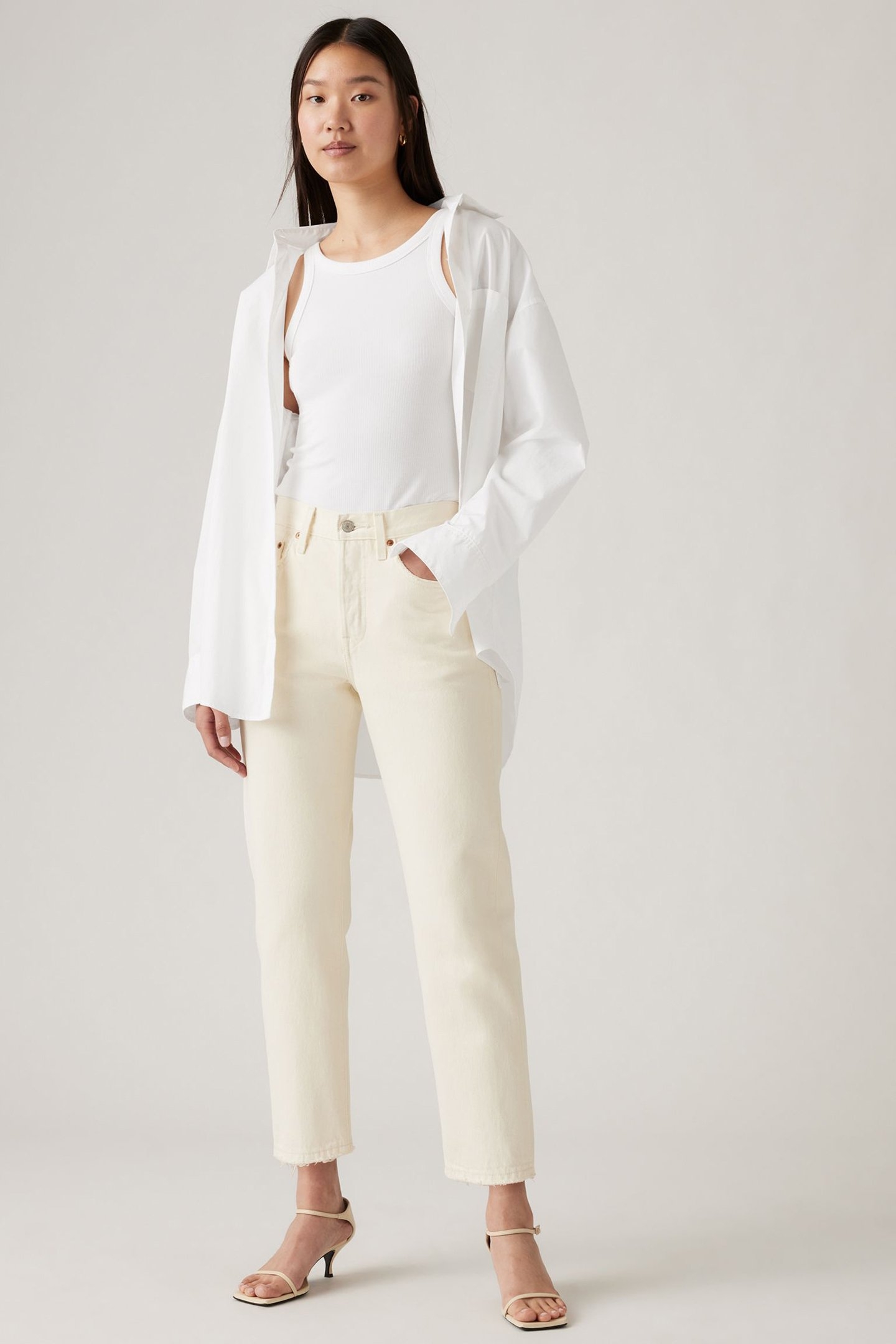 501® CROP JEANS WHITE 5