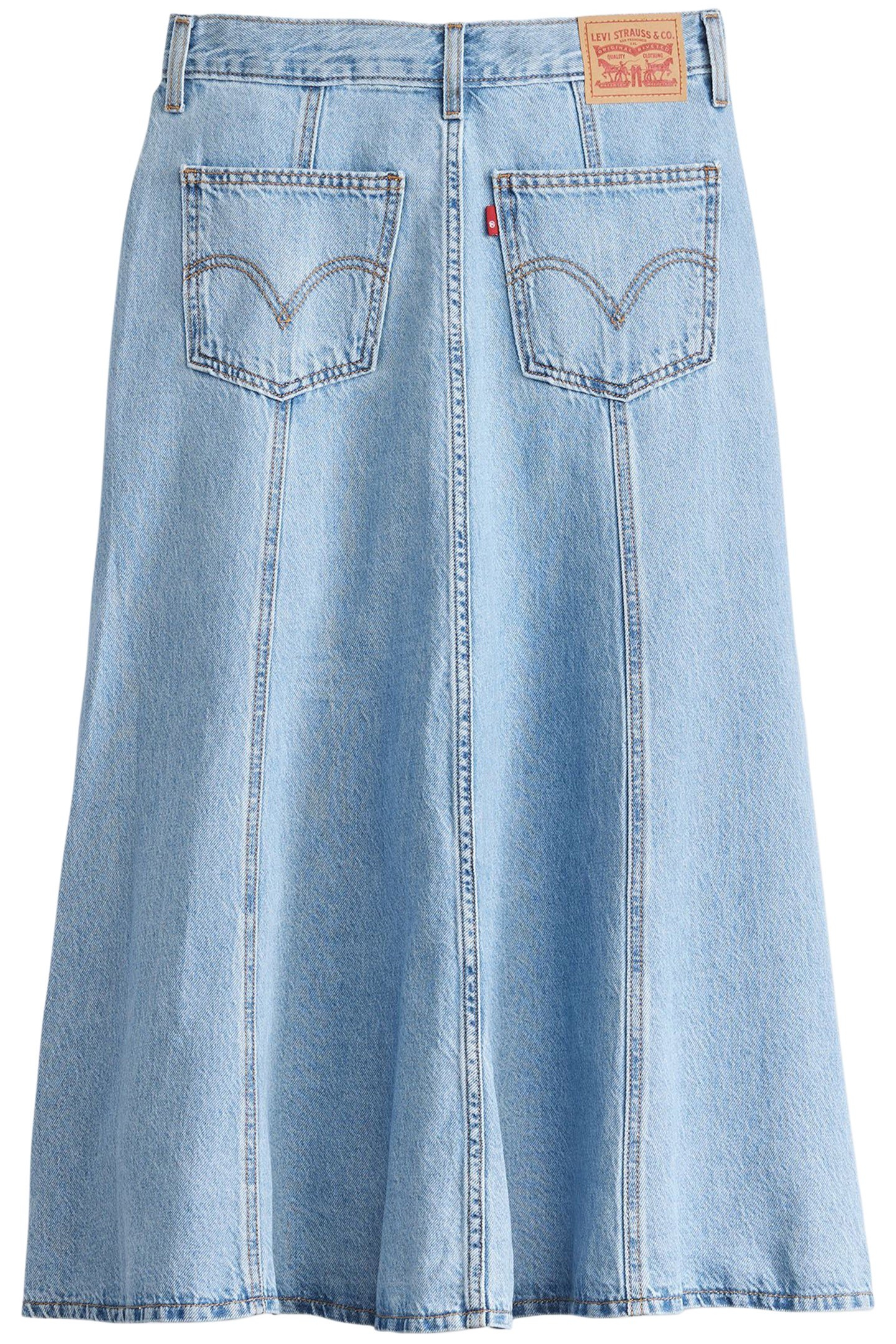 FIT AND FLARE SKIRT MED INDIGO 5