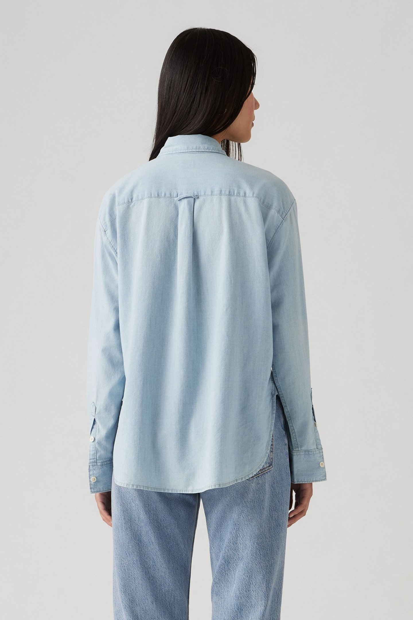 HARLIE BOYFRIEND SHIRT LIGHT INDIGO 2