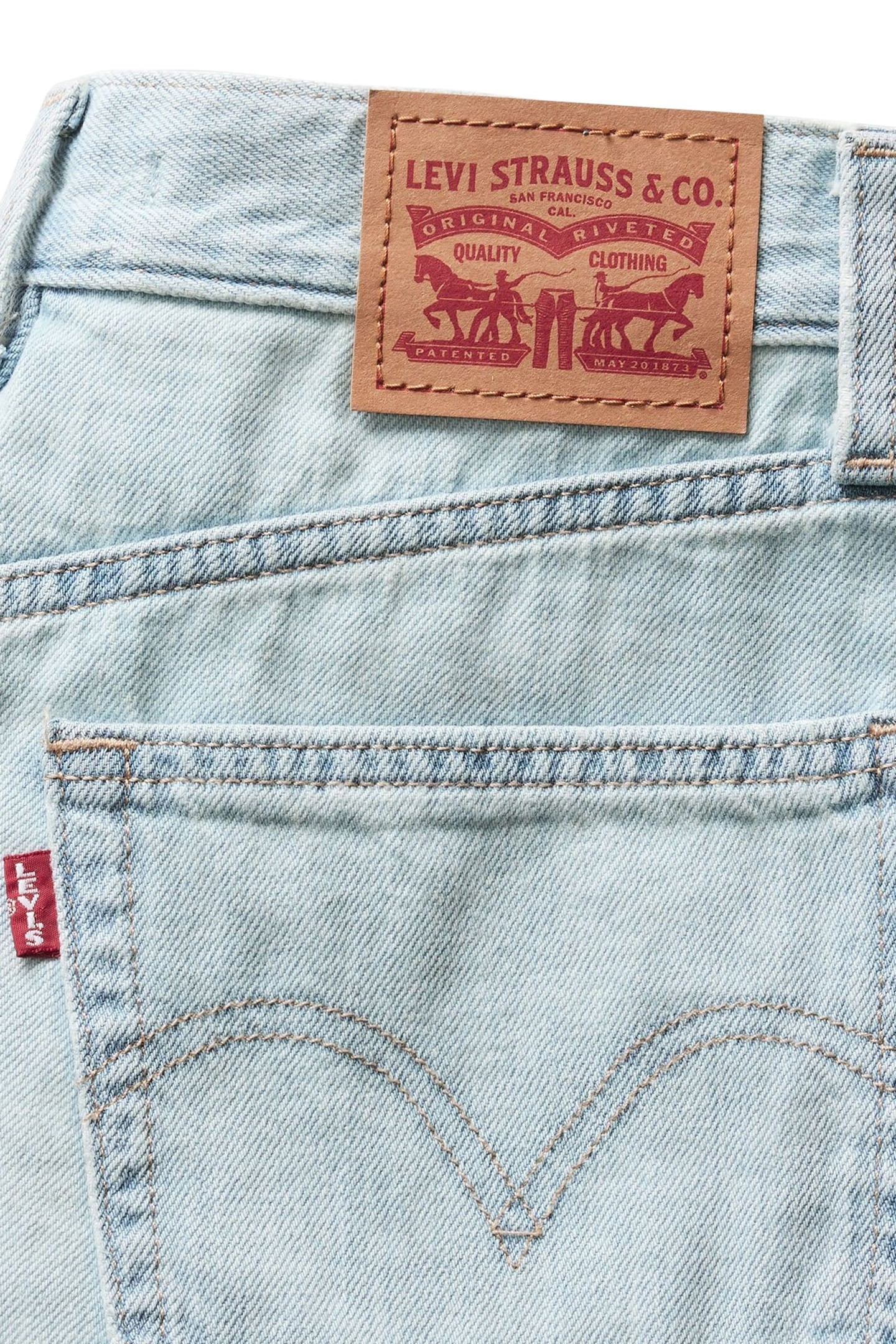 HIGH RISE BAGGY SHORTS LIGHT INDIGO 7