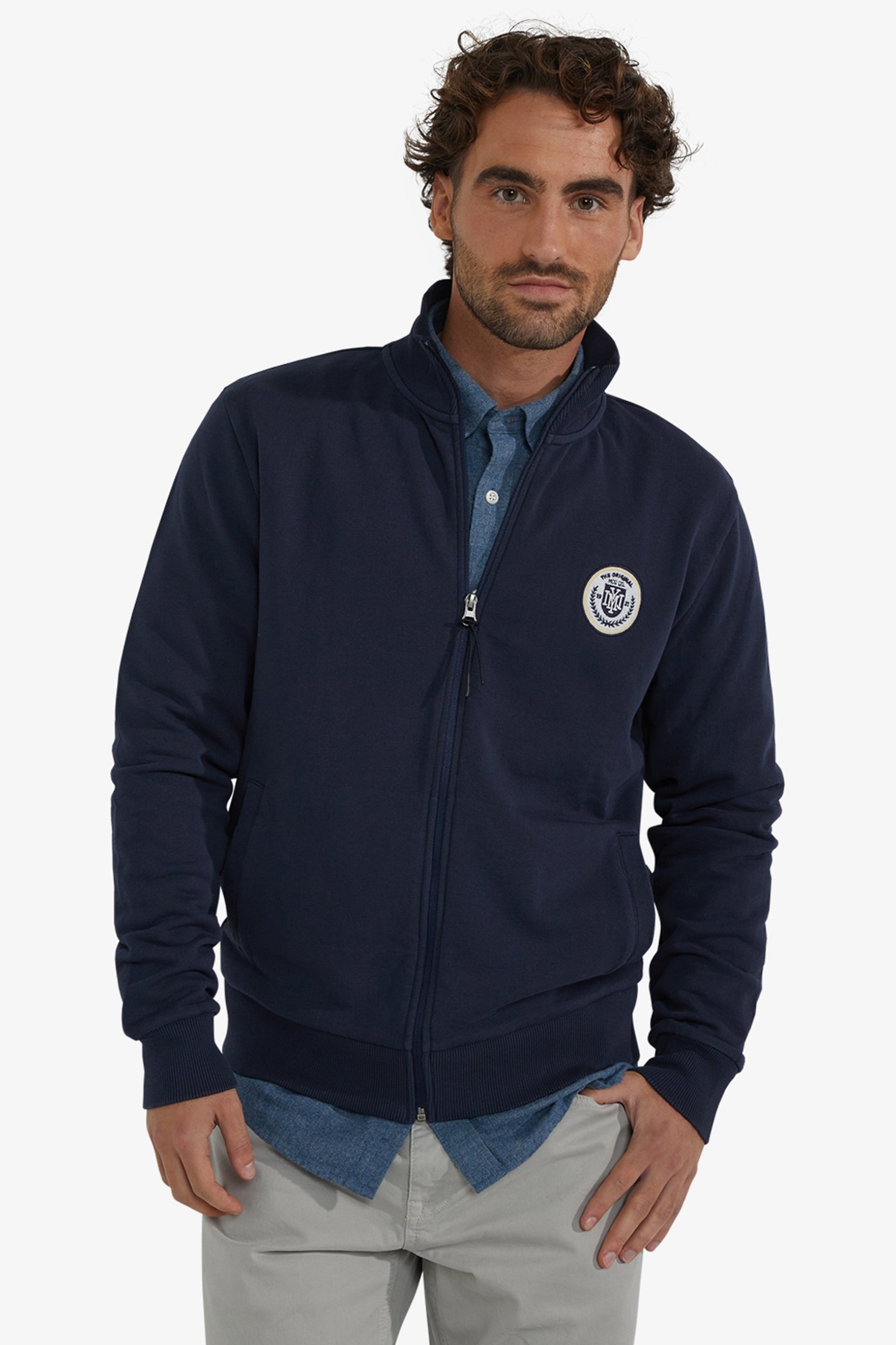 ZIP THRU SWEATSHIRT NAVY 4