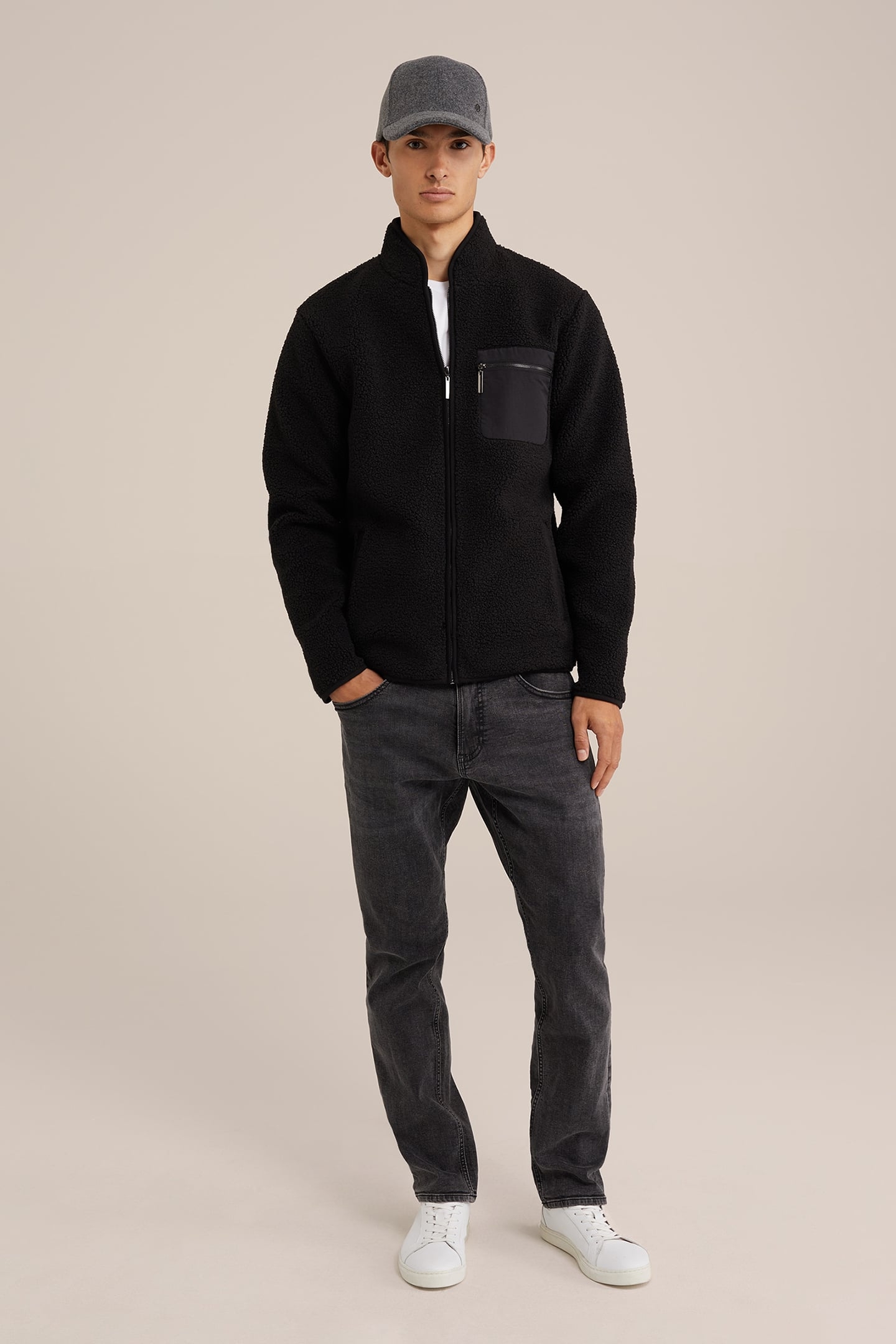 CARDIGAN WITH ZIPPER BLACK 3