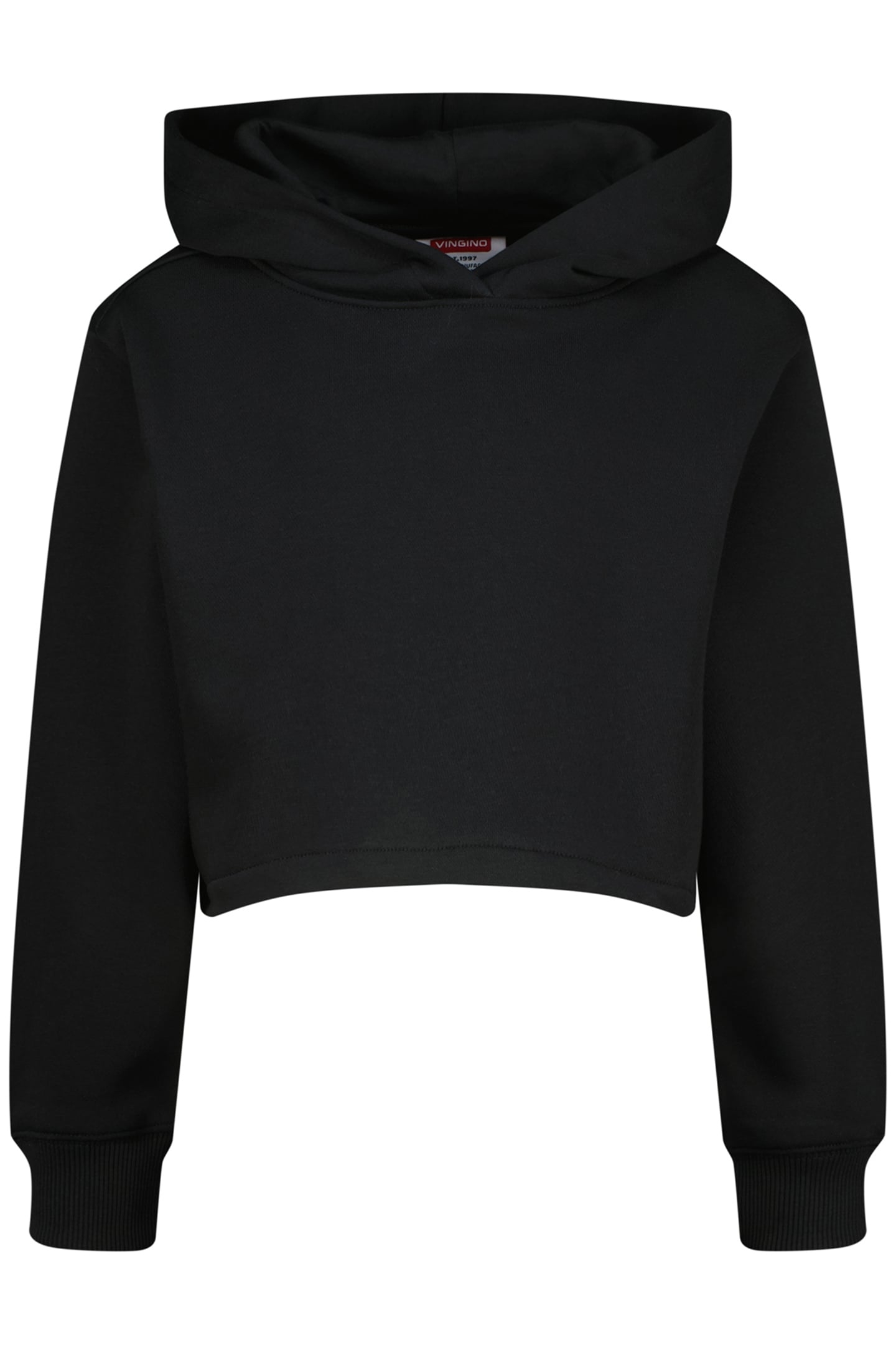 GIRLS G-BASIC-SWEAT-HOODY CROP HOODY DEEP BLACK 3