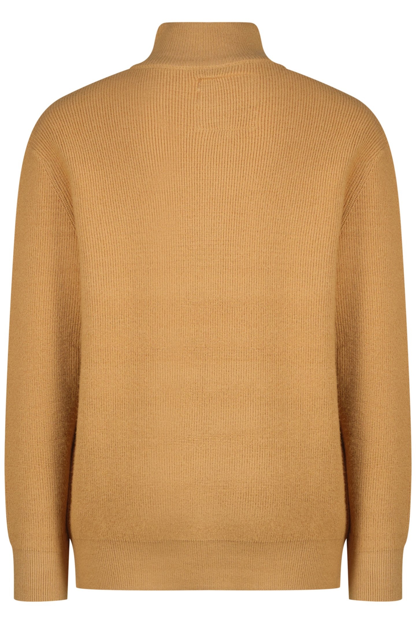 BOYS KNIT-HALF-ZIP FLAT KNIT LATTE SAND 2