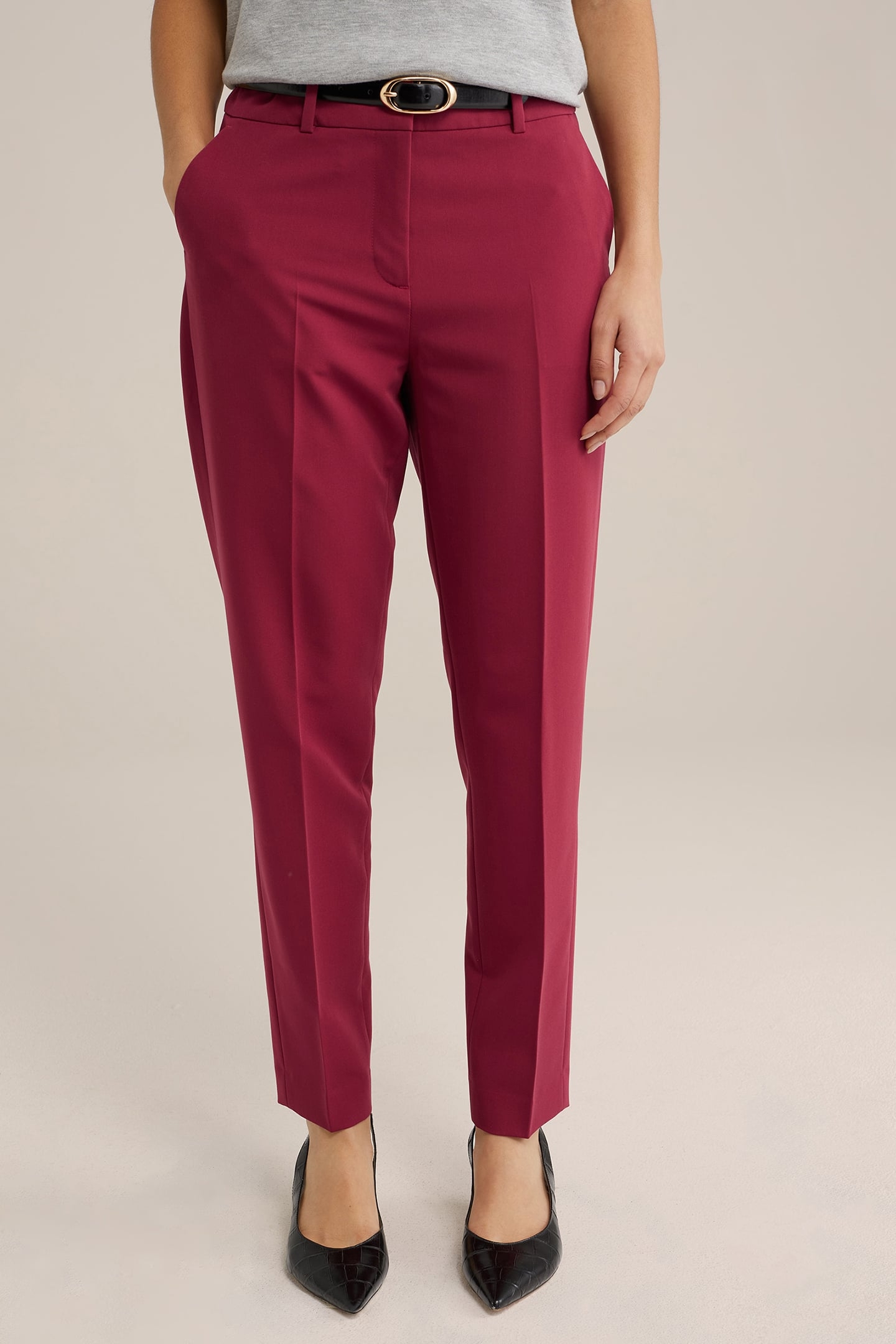 TROUSER BURGUNDY RED 1