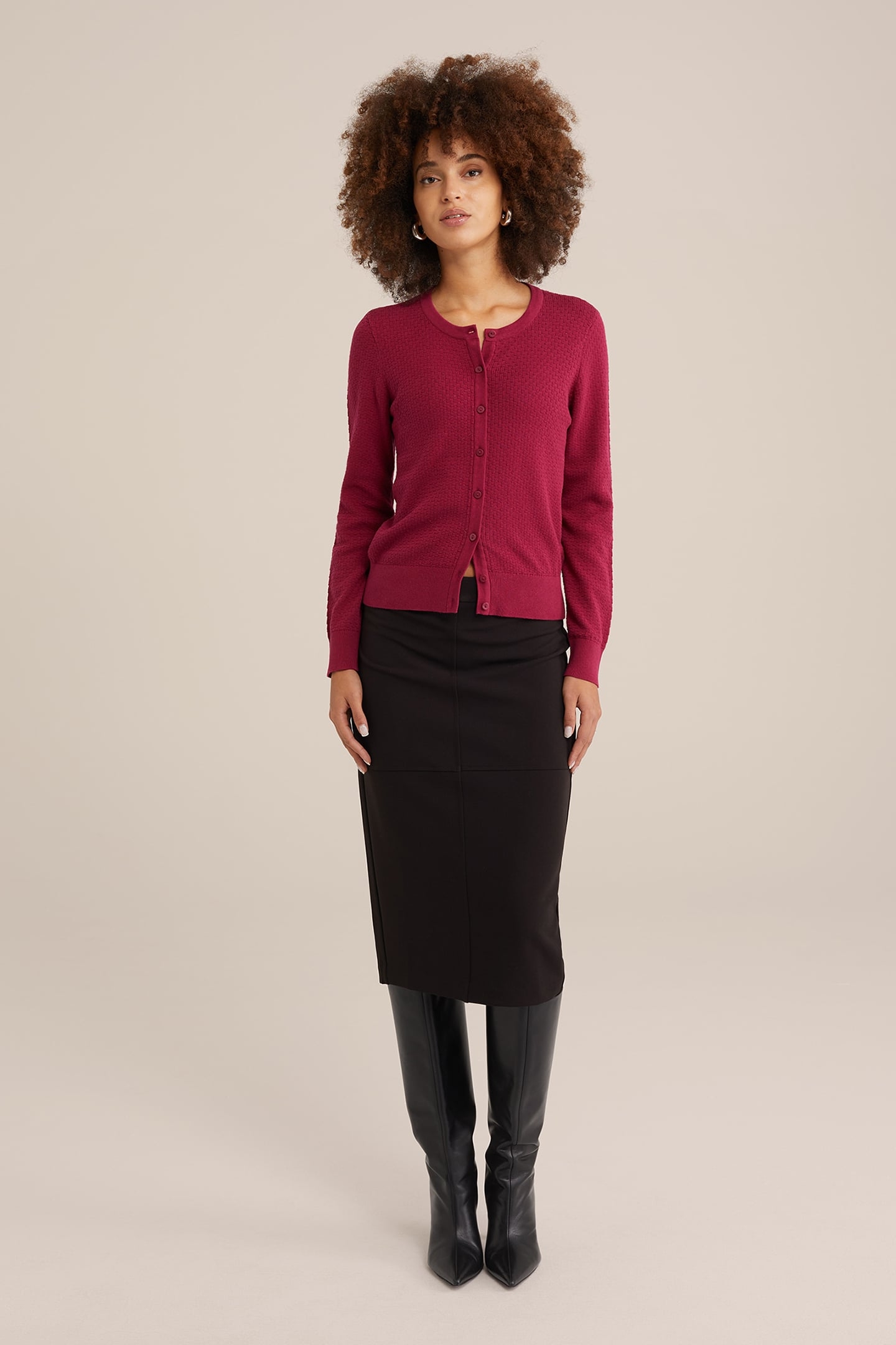 KNITTED CARDIGAN RED 3