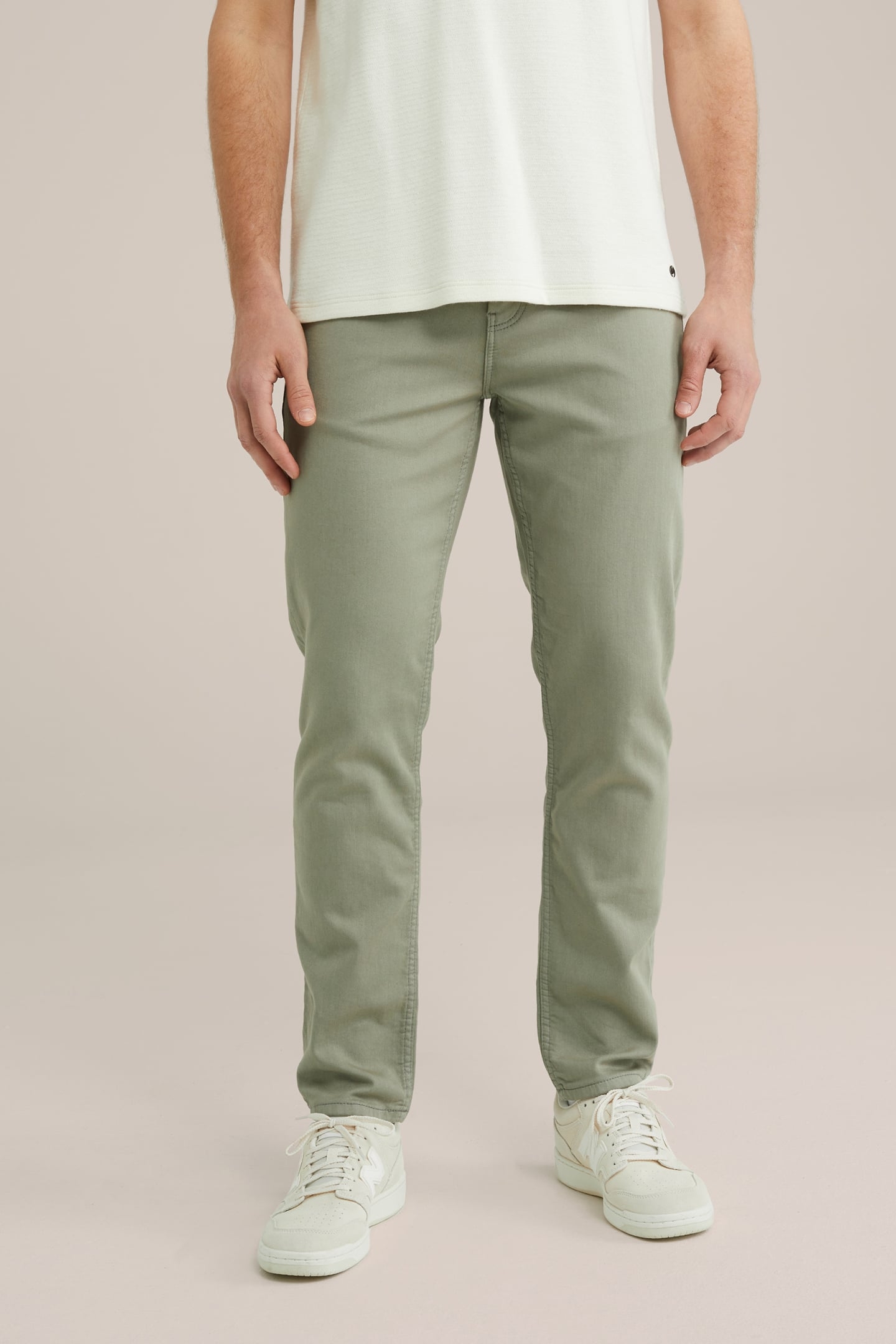 5-POCKET MID WAIST LIGHT GREEN 1