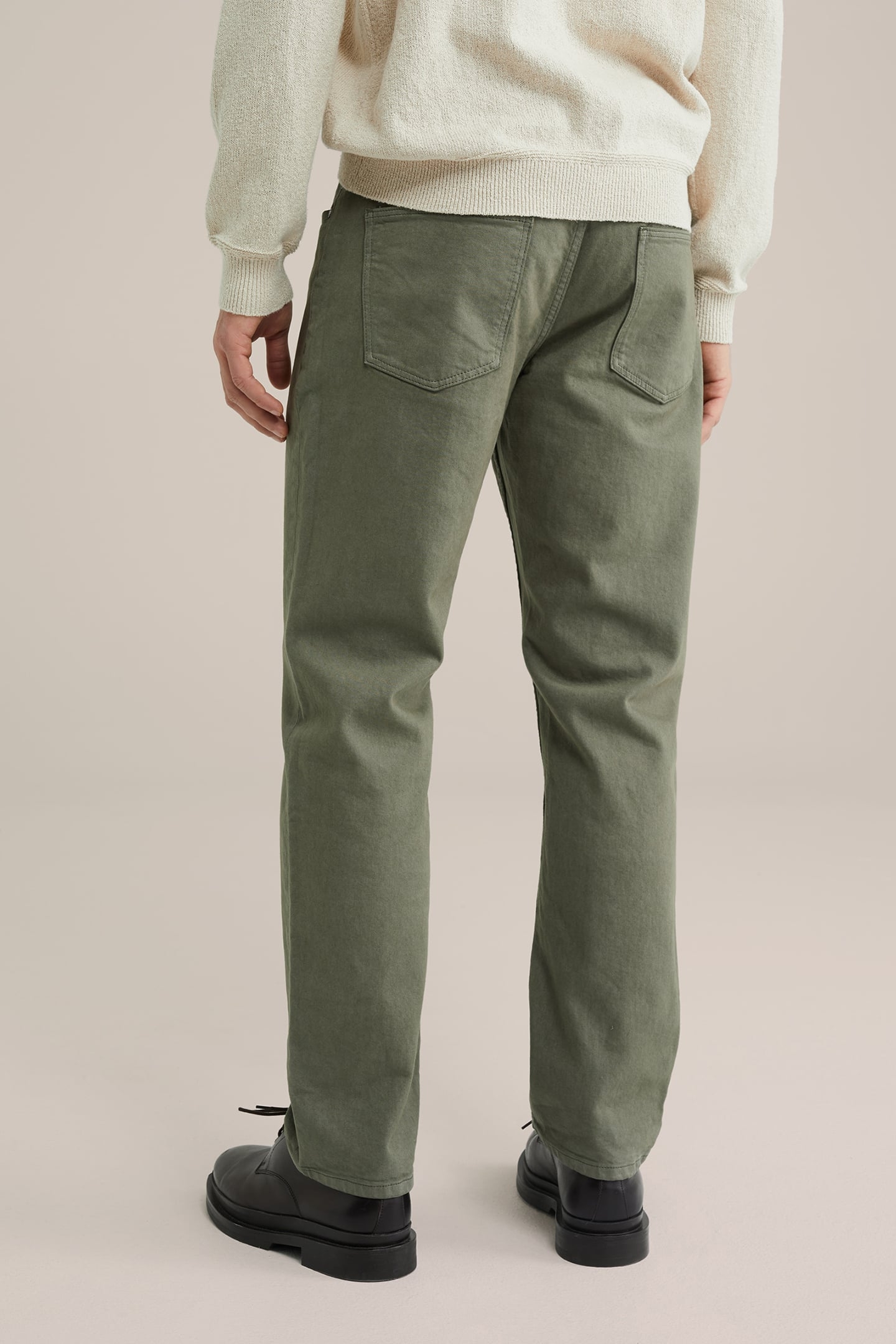 5-POCKET MID WAIST OLIVE GREEN 2