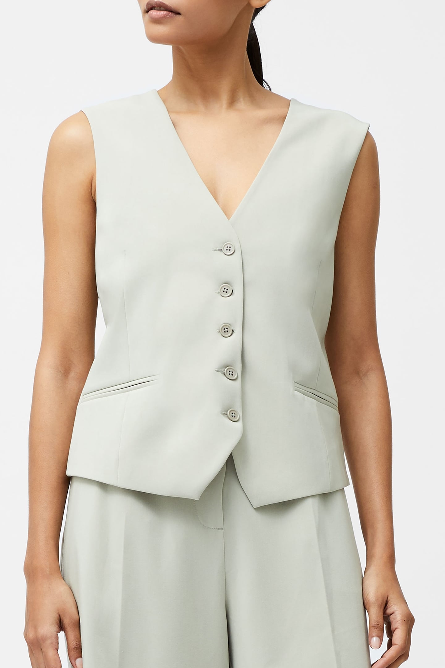 ANGIE SUITING WAIST COAT PISTACHIO GREEN 1