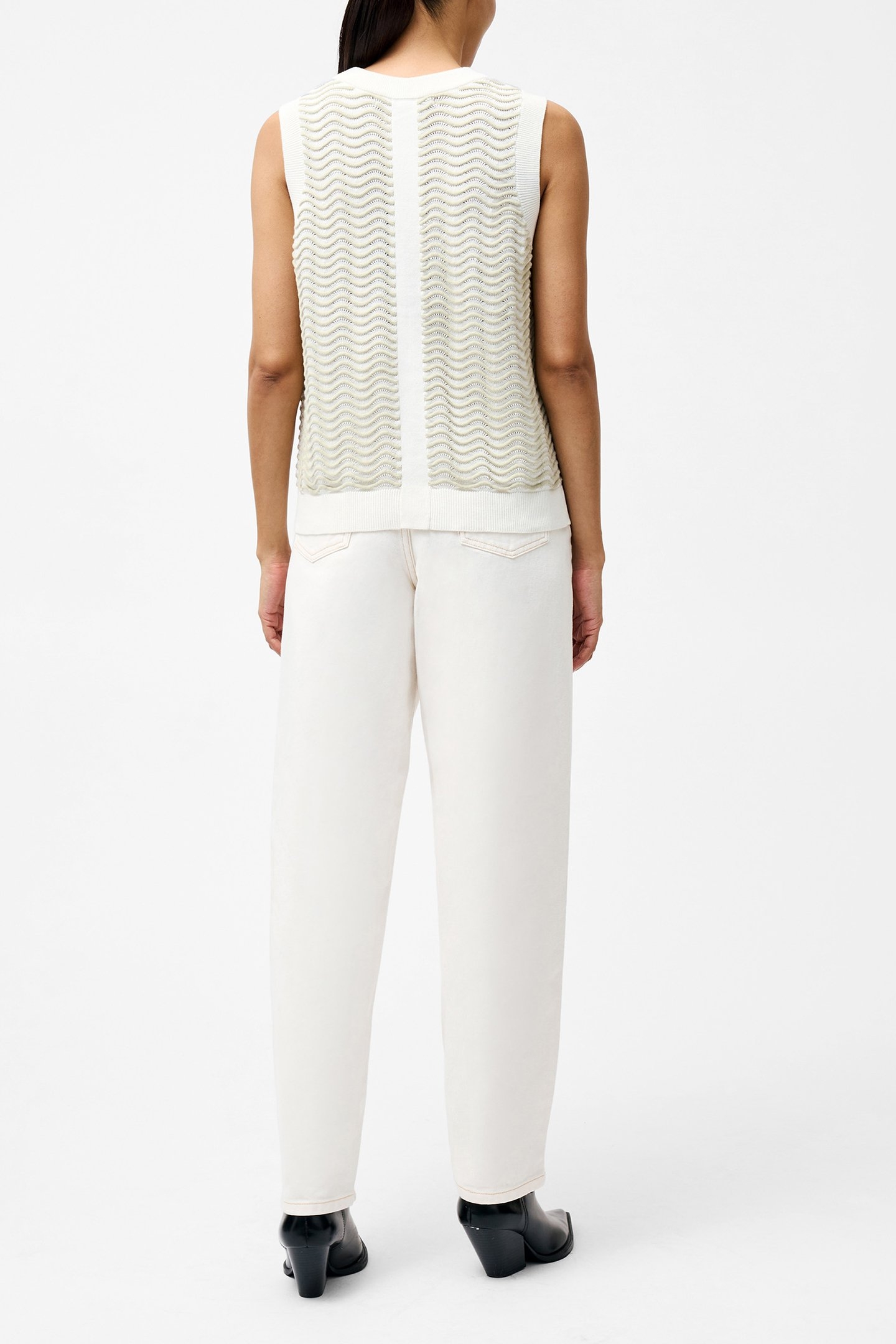 LONDON SLVLSS JUMPER CREAM/PISTACHIO 3