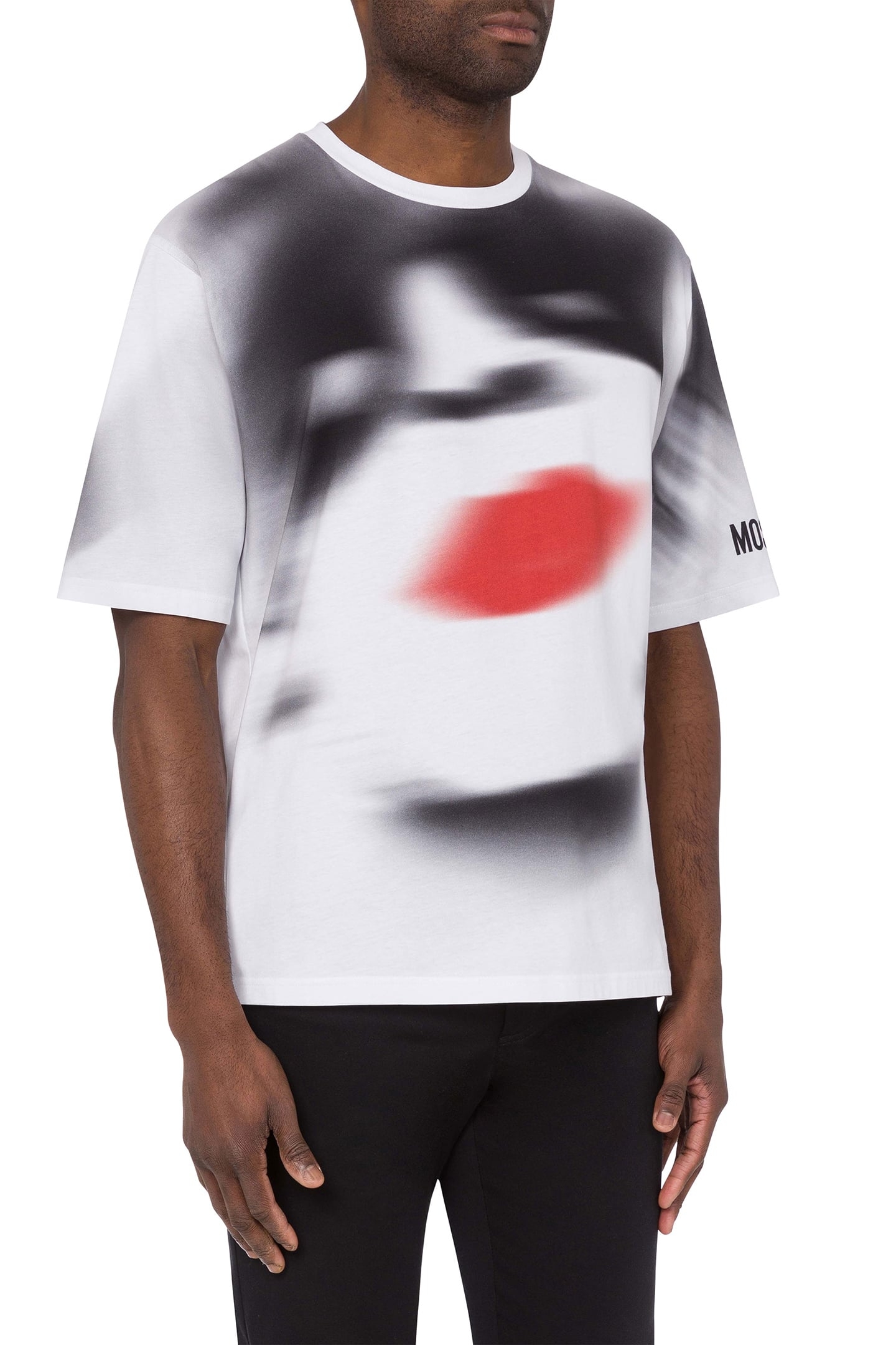 MOSCHINO GRAPHIC ORGANIC JERSEY T-SHIRT WHITE 1