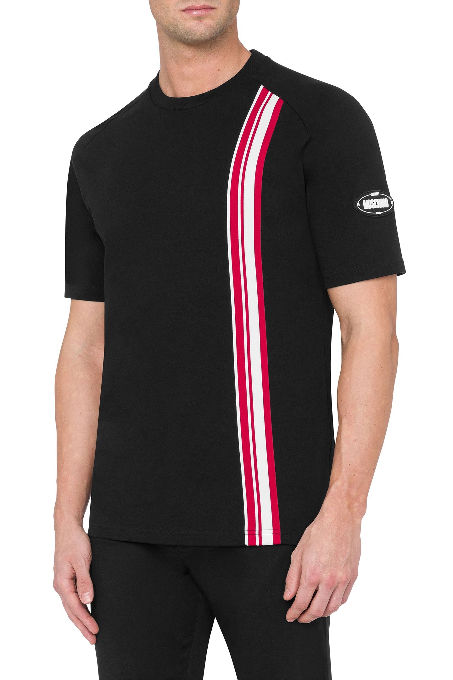 T-SHIRT OVAL PATCH BLACK 1