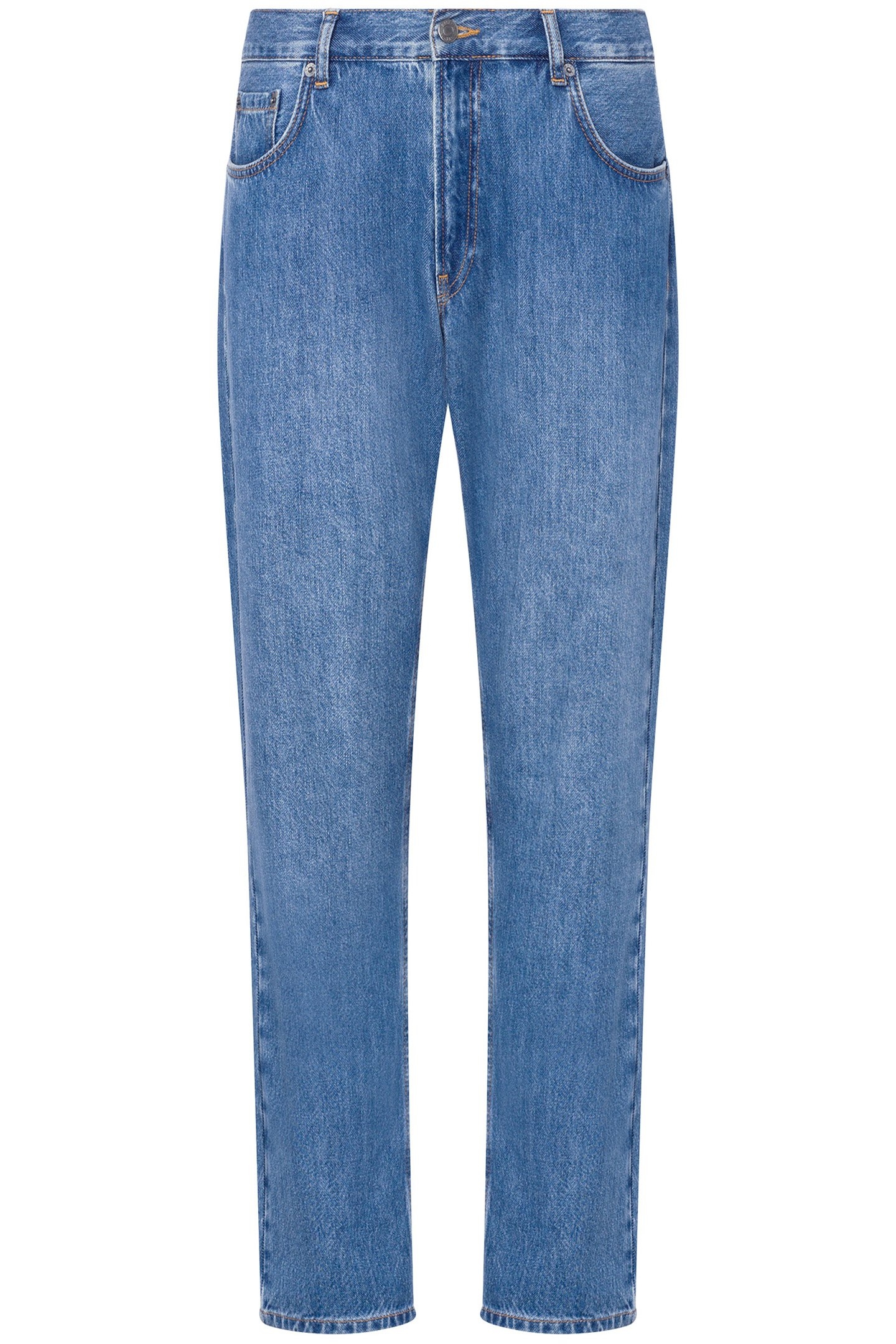BLUE COTTON DENIM TROUSERS BLUE 3