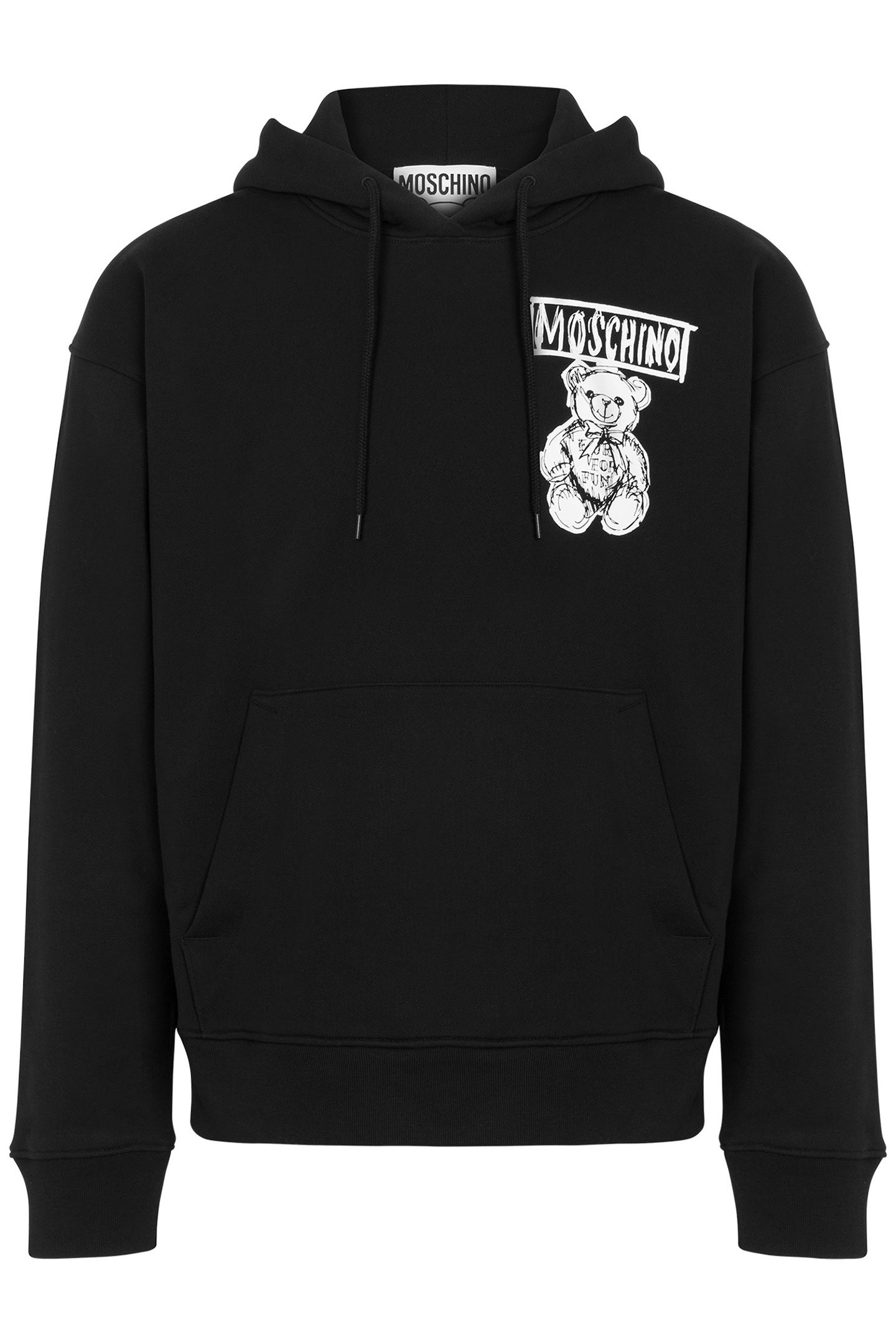 DRAWN TEDDY BEAR HOODIE BLACK 3