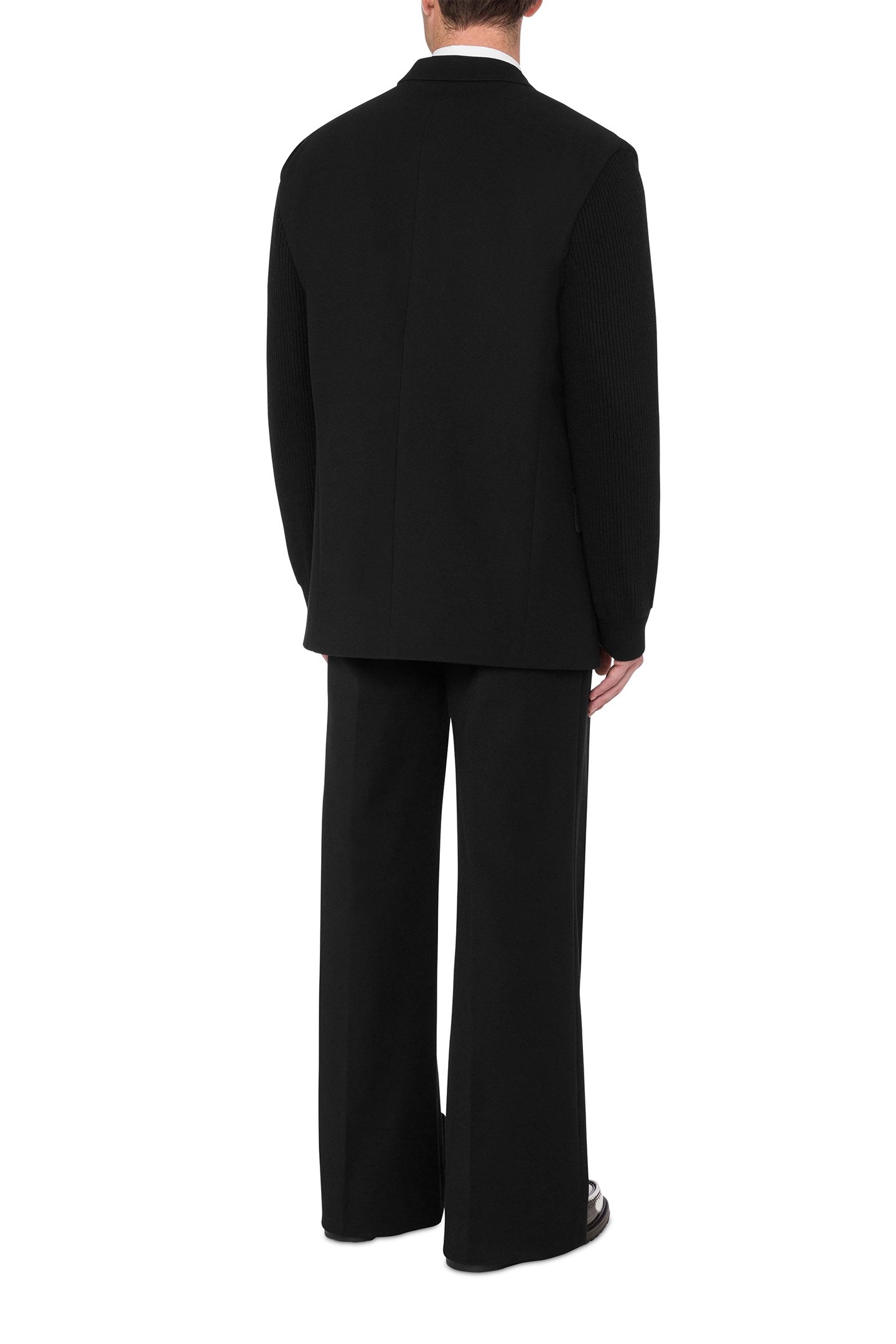 STRETCH GABARDINE JACKET AND KNIT BLACK 2